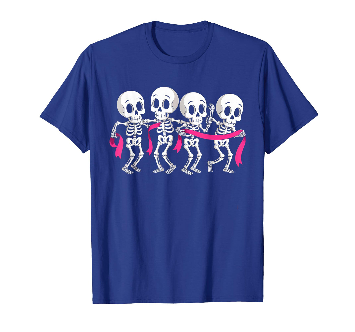 Breast Cancer Skeletons Dancing Awareness Pink Ribbon T-Shirt