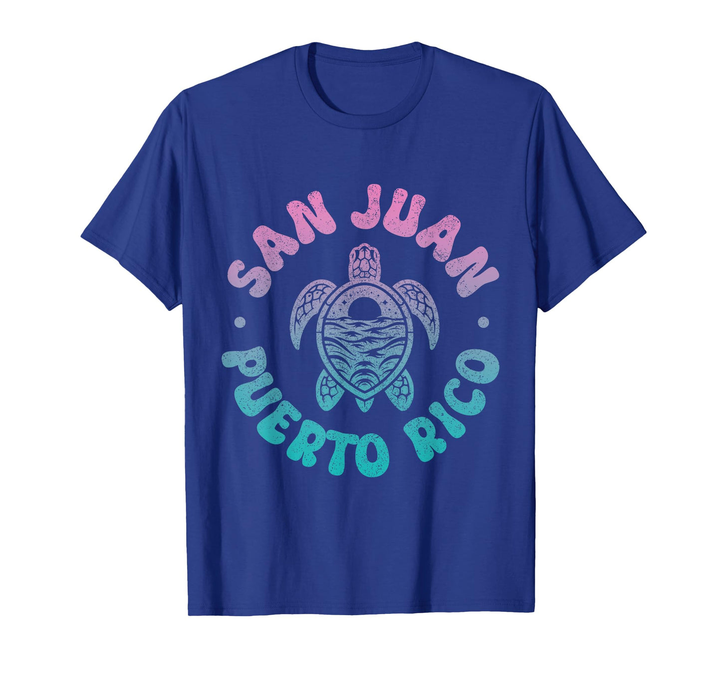 San Juan Puerto Rico Sea Turtle Boricua Souvenir Retro T-Shirt