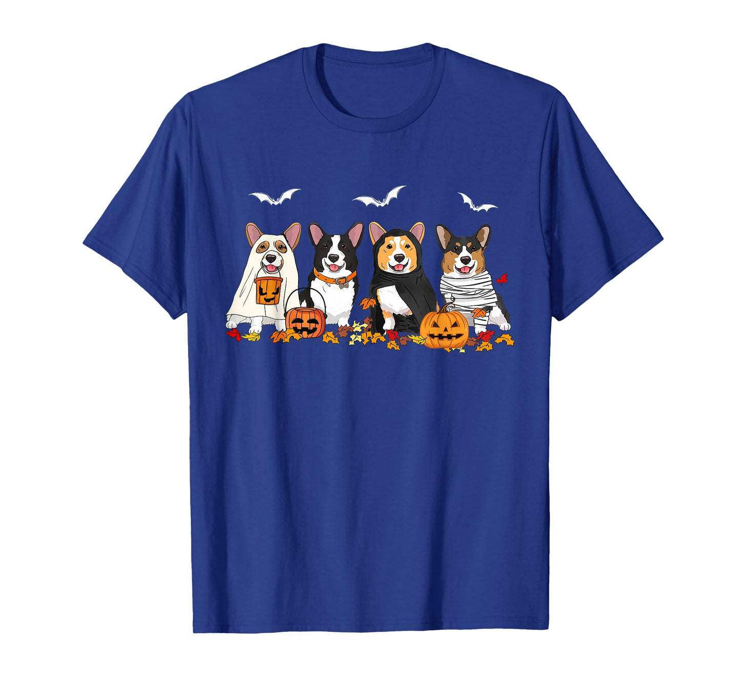 Corgi Dog Ghost Witch Pumpkin Halloween Costume Dog Lover T-Shirt