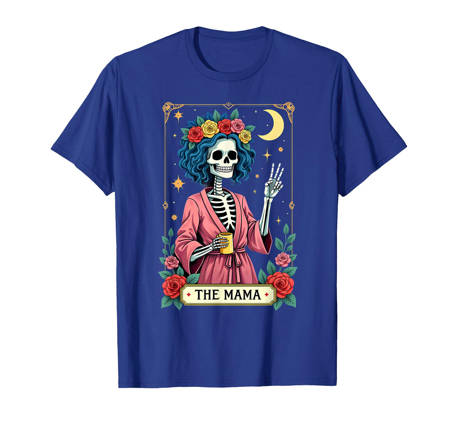 Gothic Tarot Card The Mama Skeleton Halloween T-Shirt