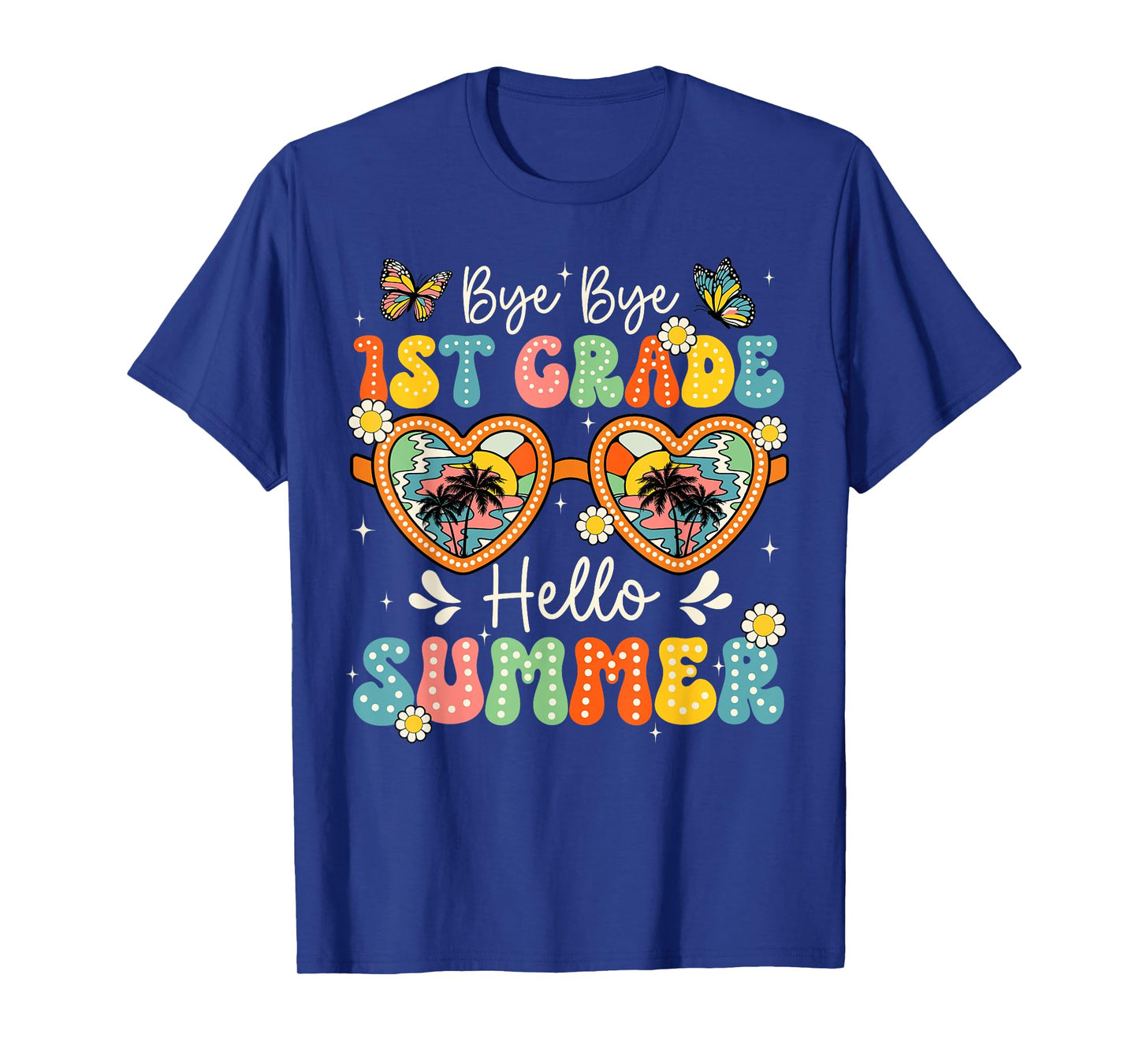 Goodbye 1st Grade Hello Summer Last Day Of School Boys Kids T-Shirt