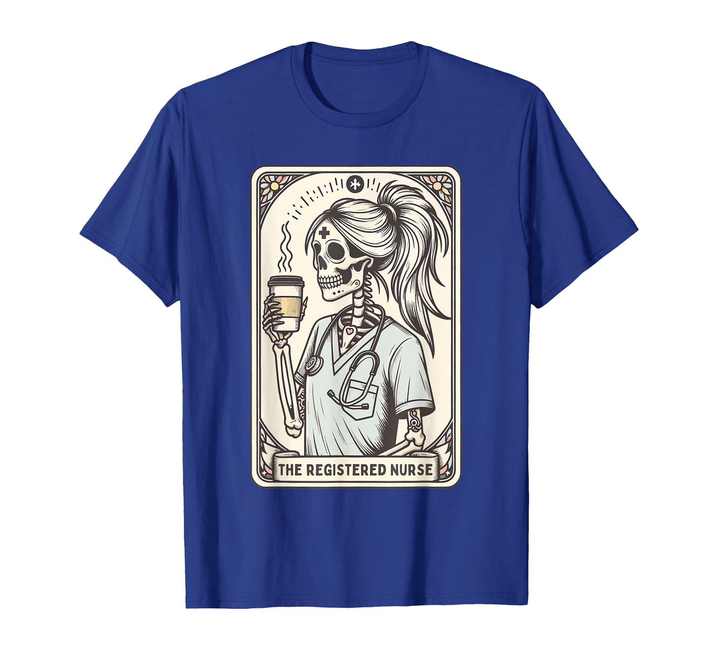 Registered Nurse Tarot Card Fall RN Tee Skeleton T-Shirt