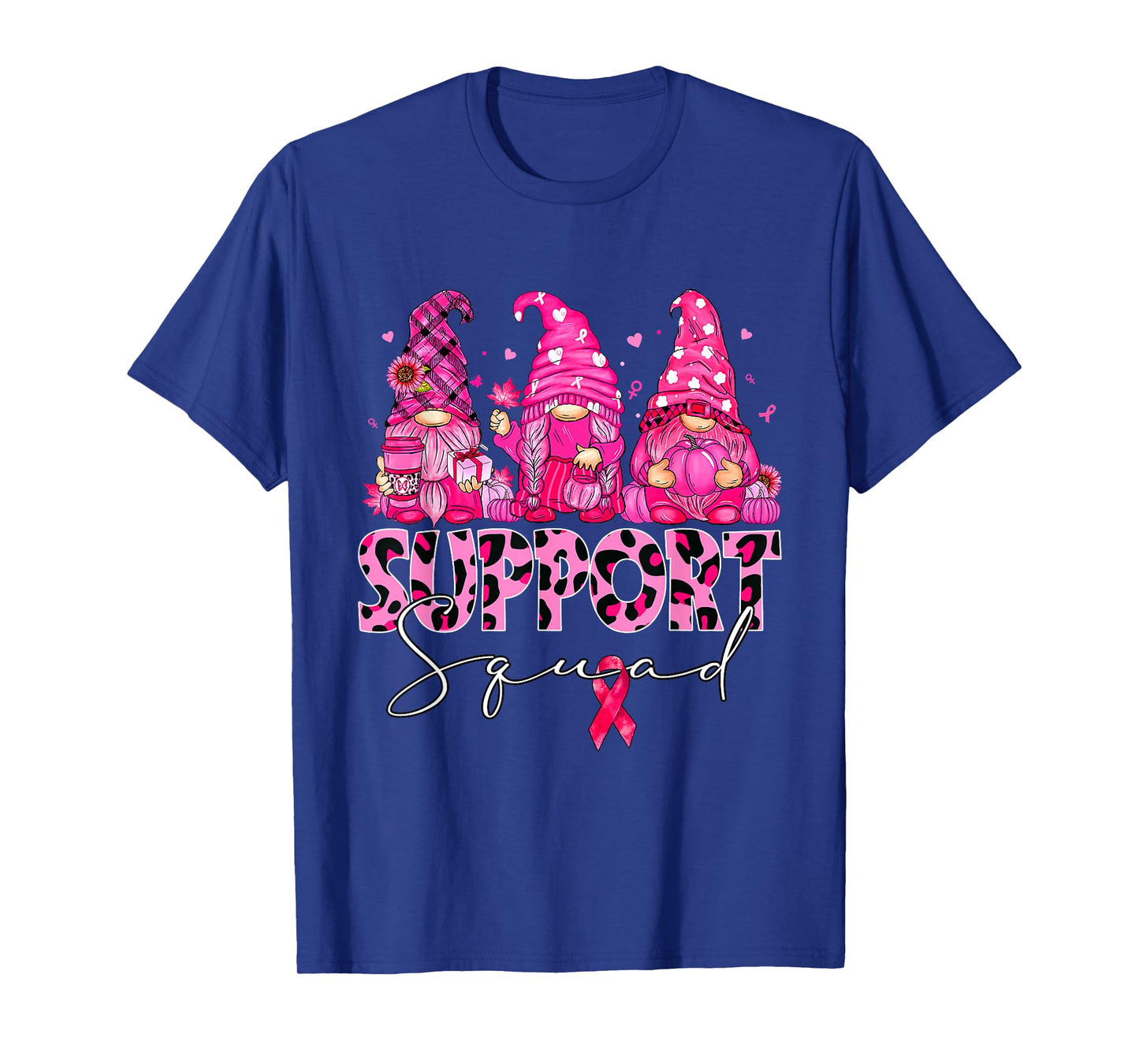 Support Squad Gnomes Breast Cancer Awareness Men Women Kids T-Shirt