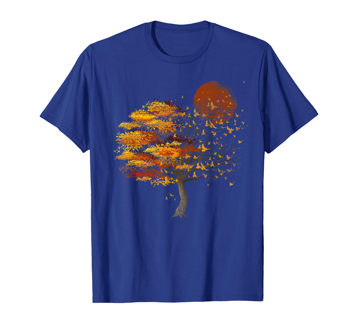 Full Moon Flock Of Birds Tree Outdoor Wildlife Nature Forest T-Shirt