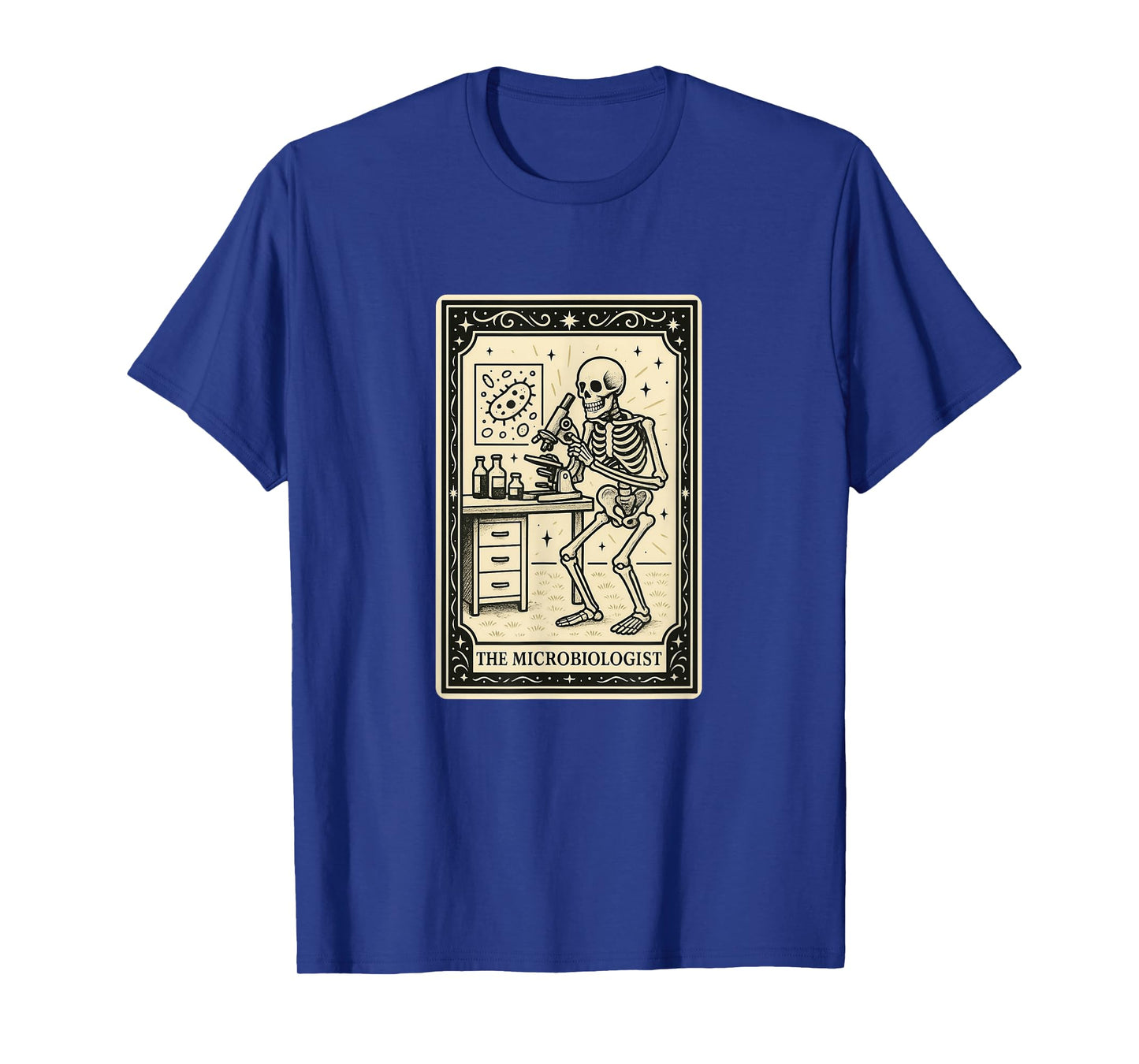 The Microbiologist Tarot Card Spooky Gothic Biology Science T-Shirt