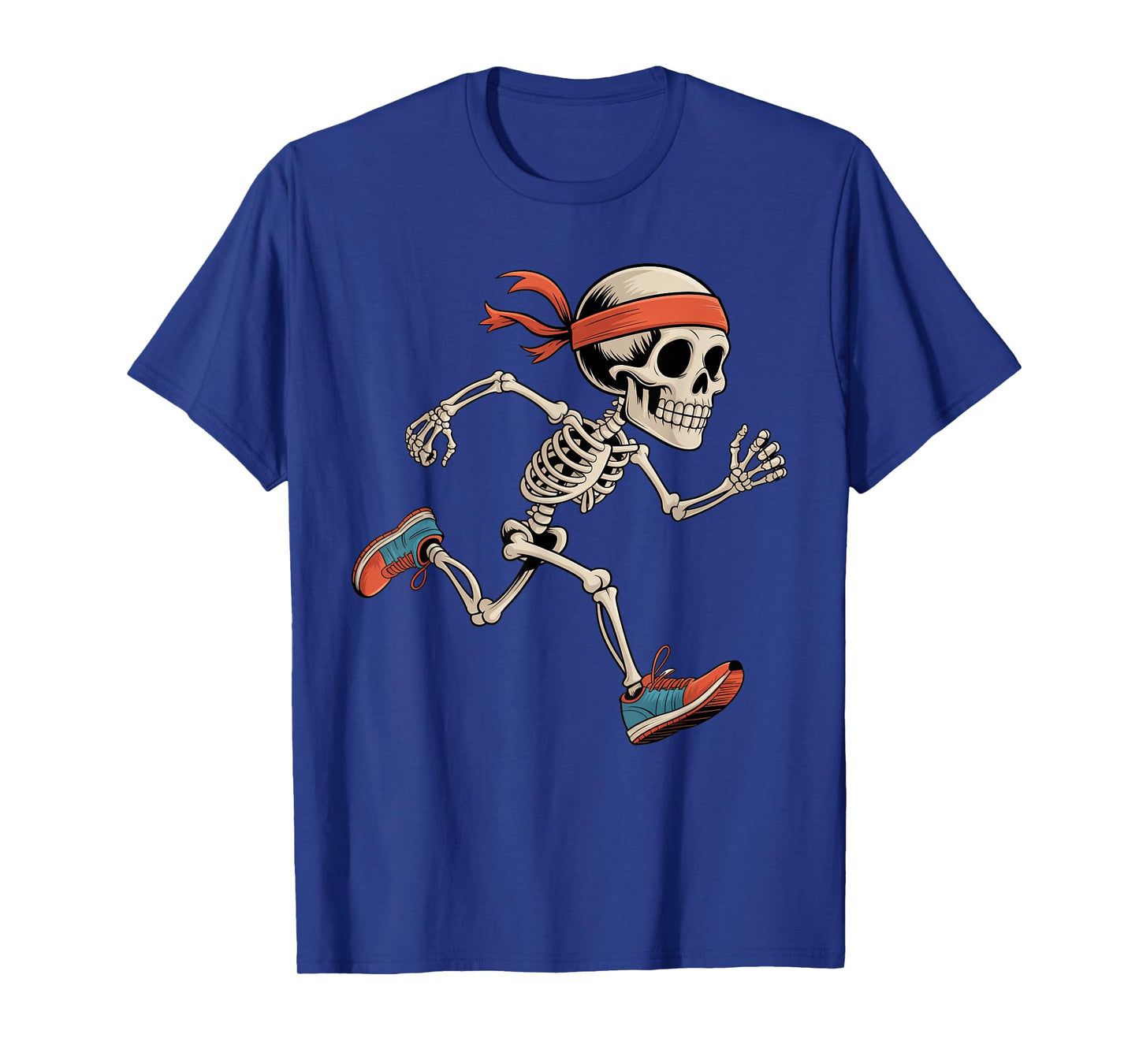 Halloween Skeleton Running Marathon Costume Trick or Treat T-Shirt