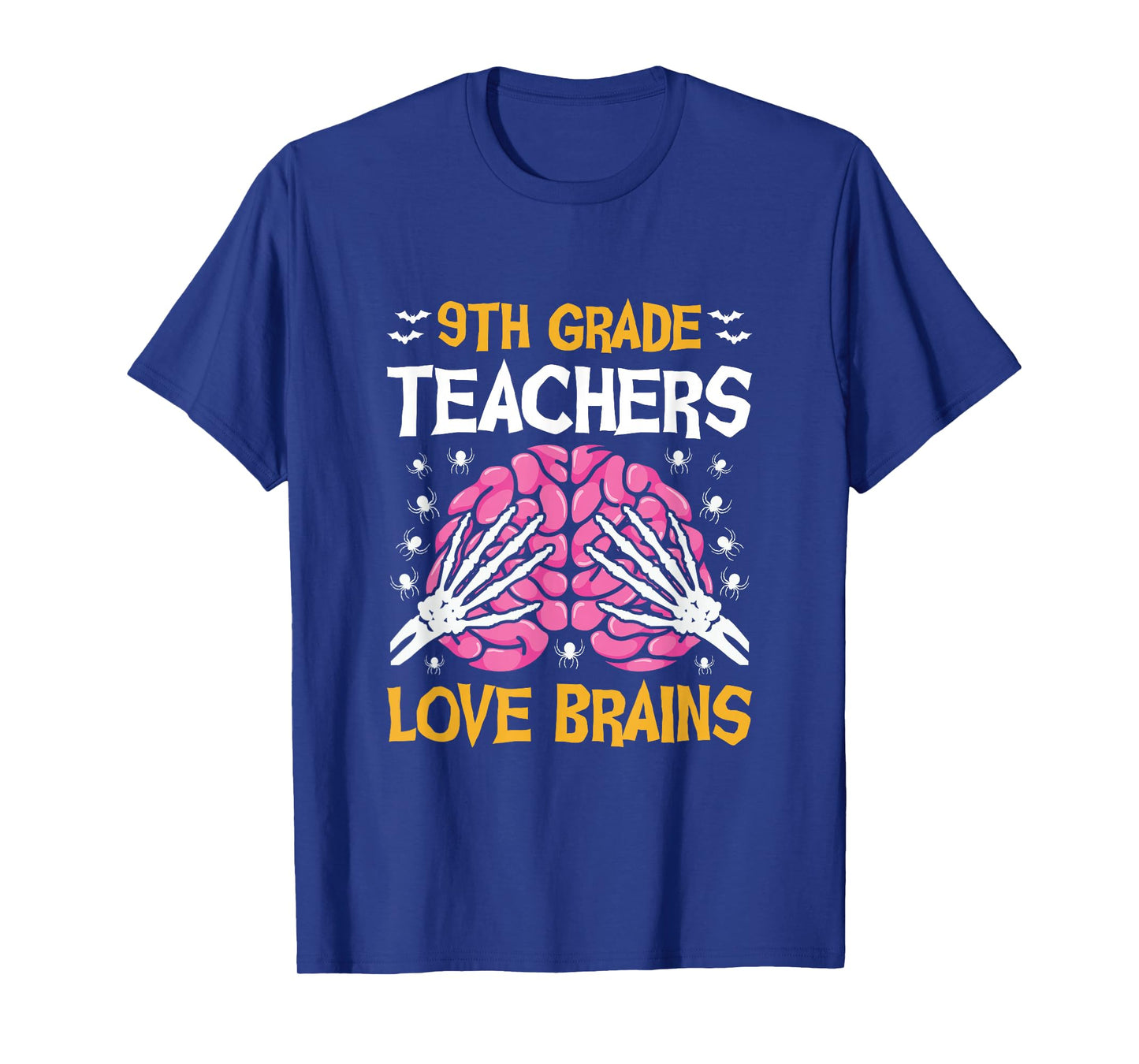 9th Grade Teachers Love Brains Funny Halloween School T-Shirt
