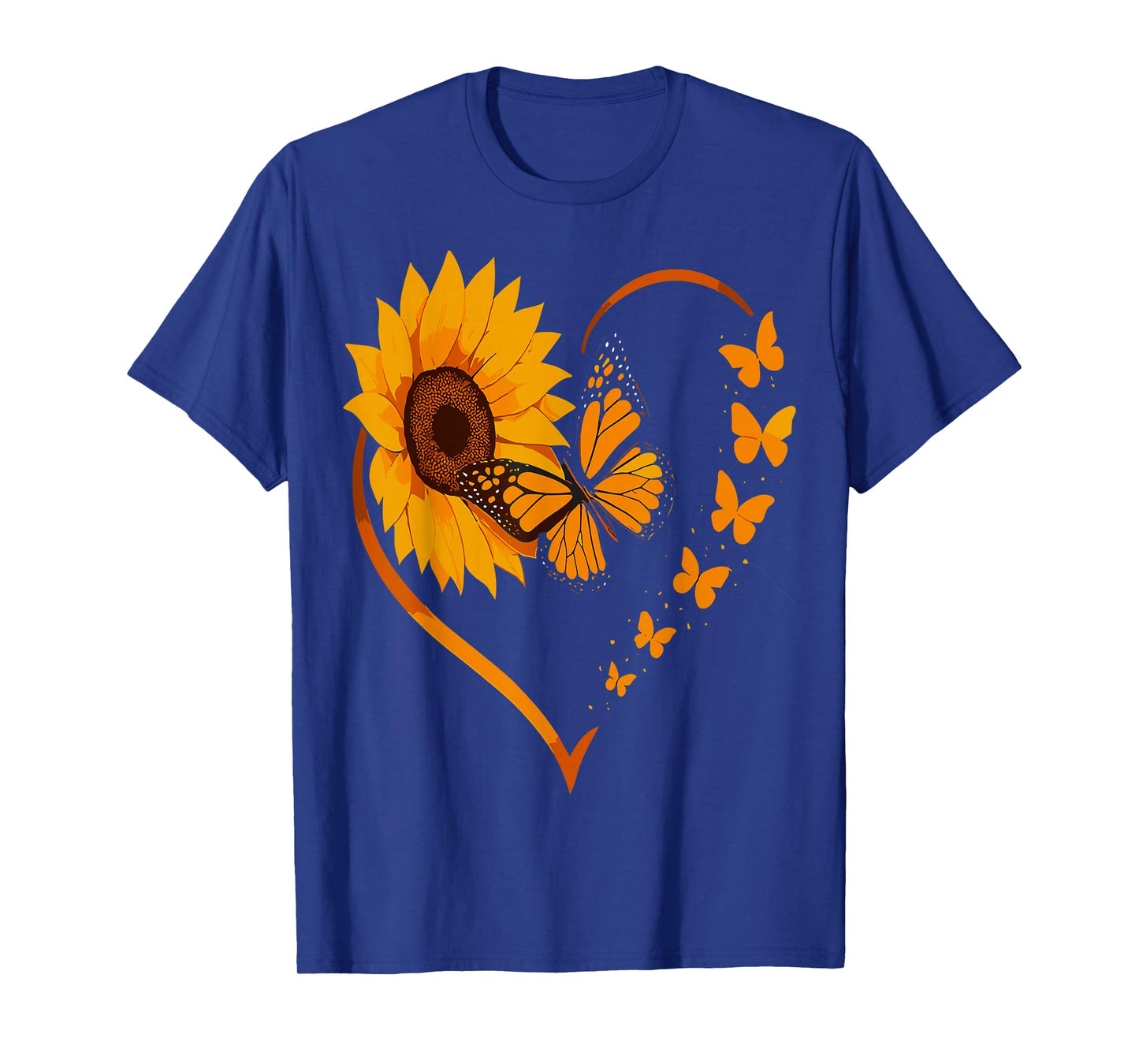 Sunflower Butterfly Heart Shirt β Bright Floral Nature T-Shirt