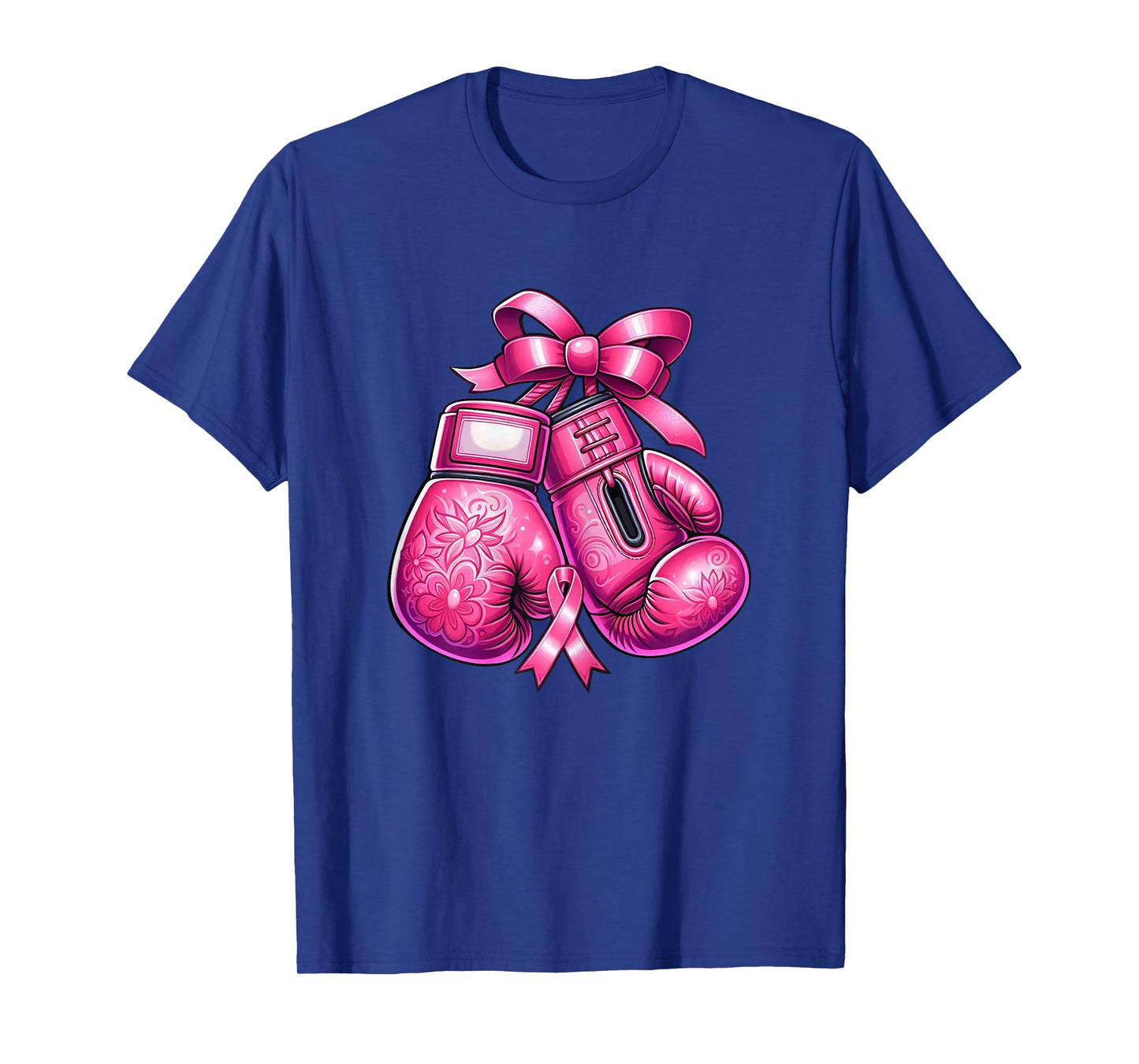 Breast Cancer Boxing Glove Pink Ribbon Awareness Fight Women T-Shirt