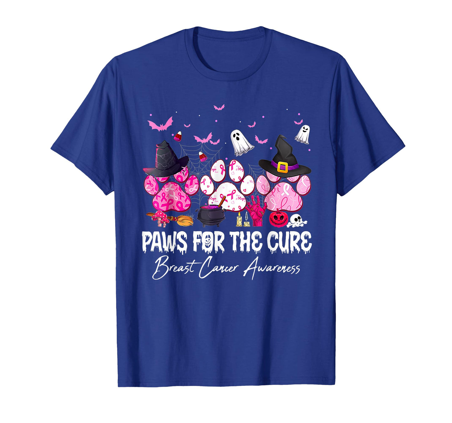 Pink Paws For The Cure Breast Cancer Awareness Dog Cat Lover T-Shirt for Men Women