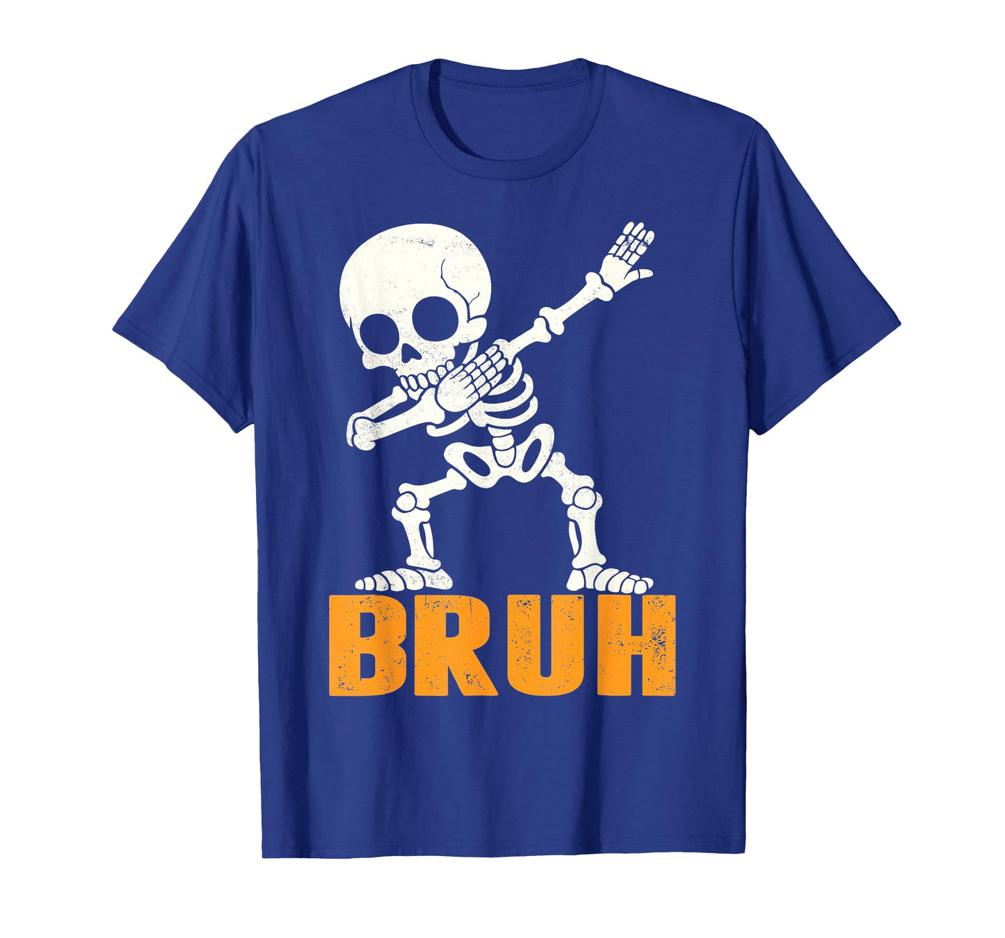 Bruh Dabbing Skeleton Funny Saying Bro Kids Boys Halloween T-Shirt