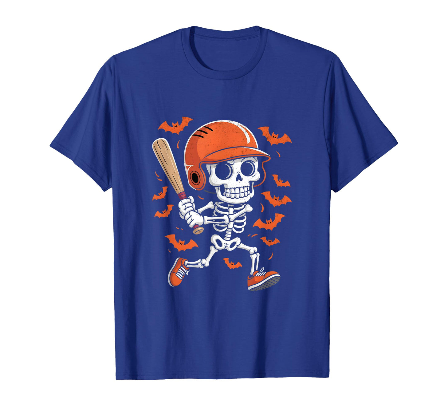 Skeleton Baseball Player Halloween Bats T-Shirt