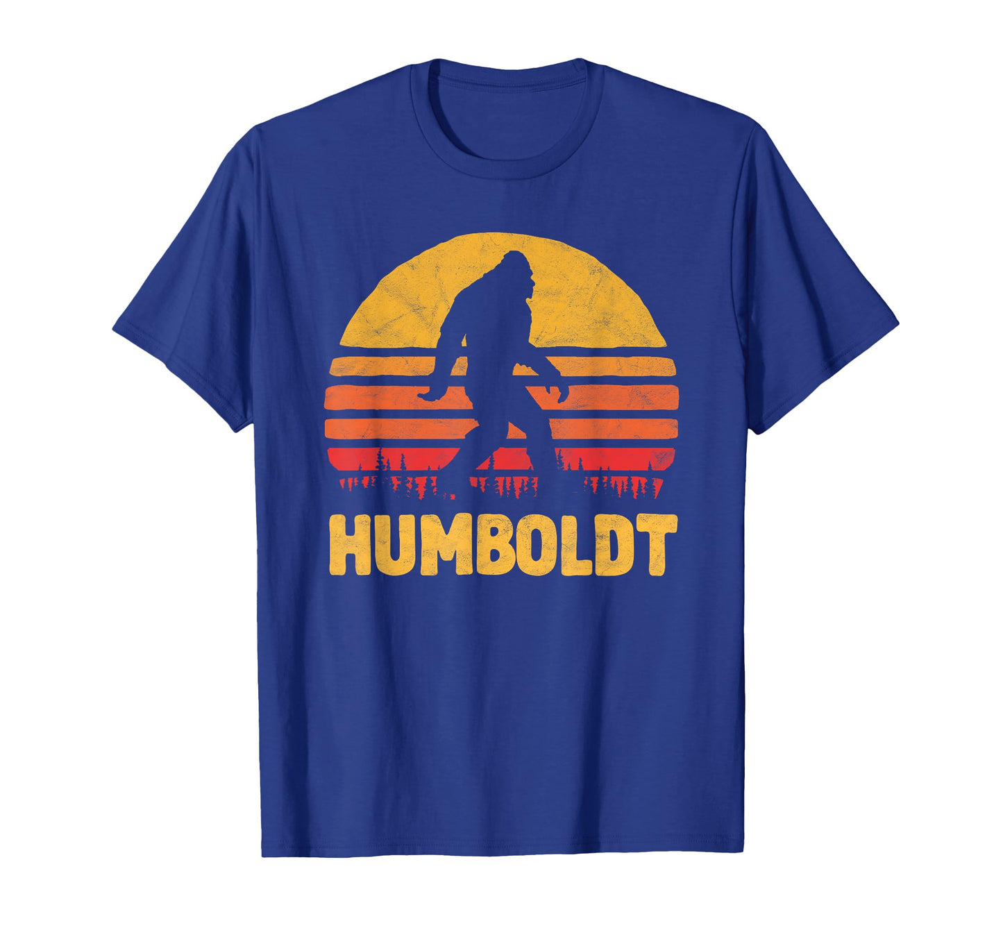 Bigfoot UFO Believer 2001 Tees Humboldt Bigfoot! Vintage Sasquatch & Sun Silhouette T-Shirt