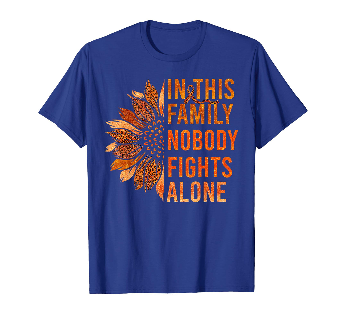 sunflower leukemia awareness leopard sunflower leukemia T-Shirt