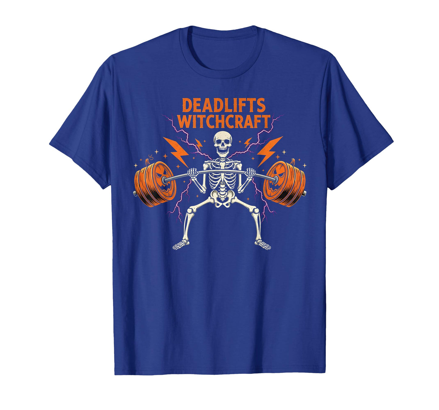 Funny Skeleton Gym Halloween Deadlifts Witchcraft Fitness T-Shirt