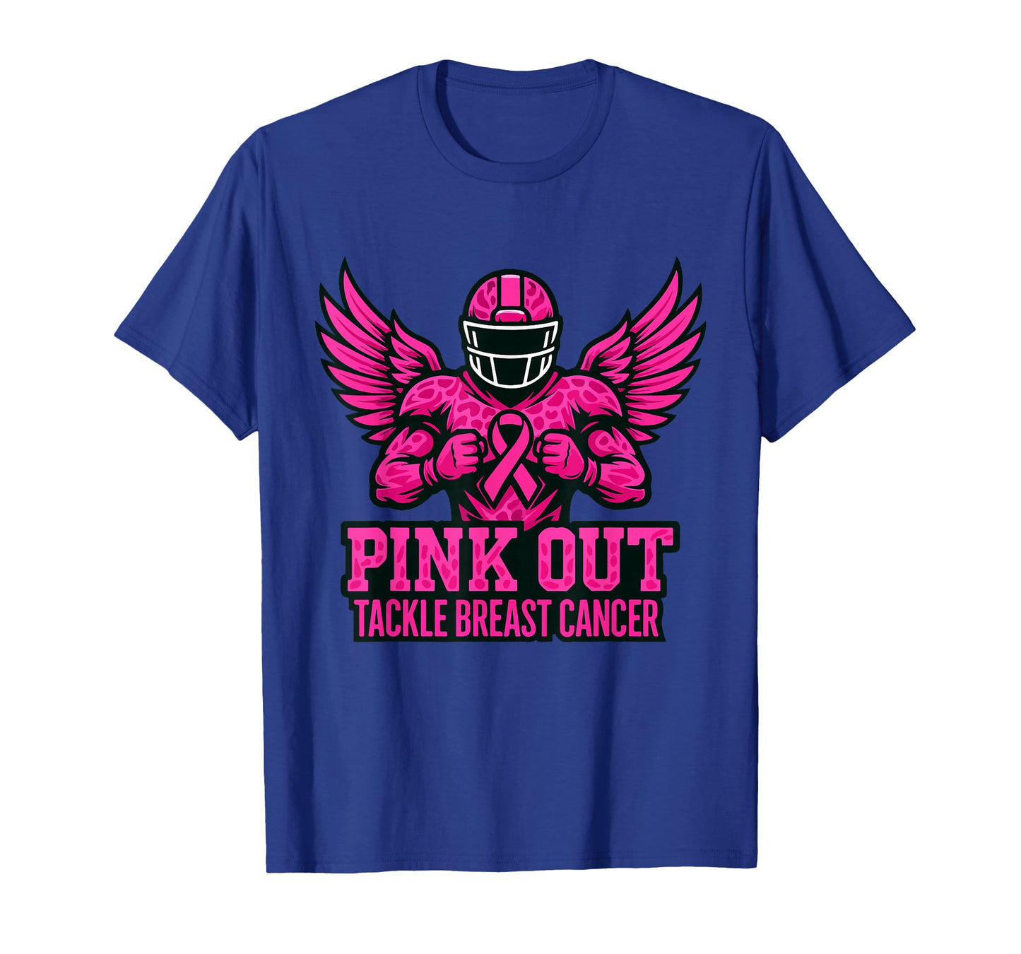 Pink Out Tackle Breast Cancer Awareness American Football T-Shirt