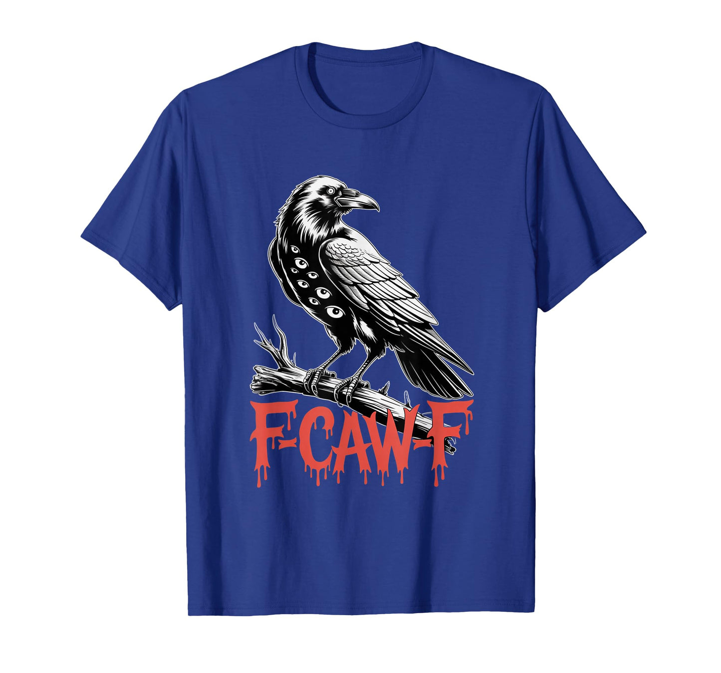 F-Caw-F Crow Funny Gothic Moon Black Bird Halloween T-Shirt