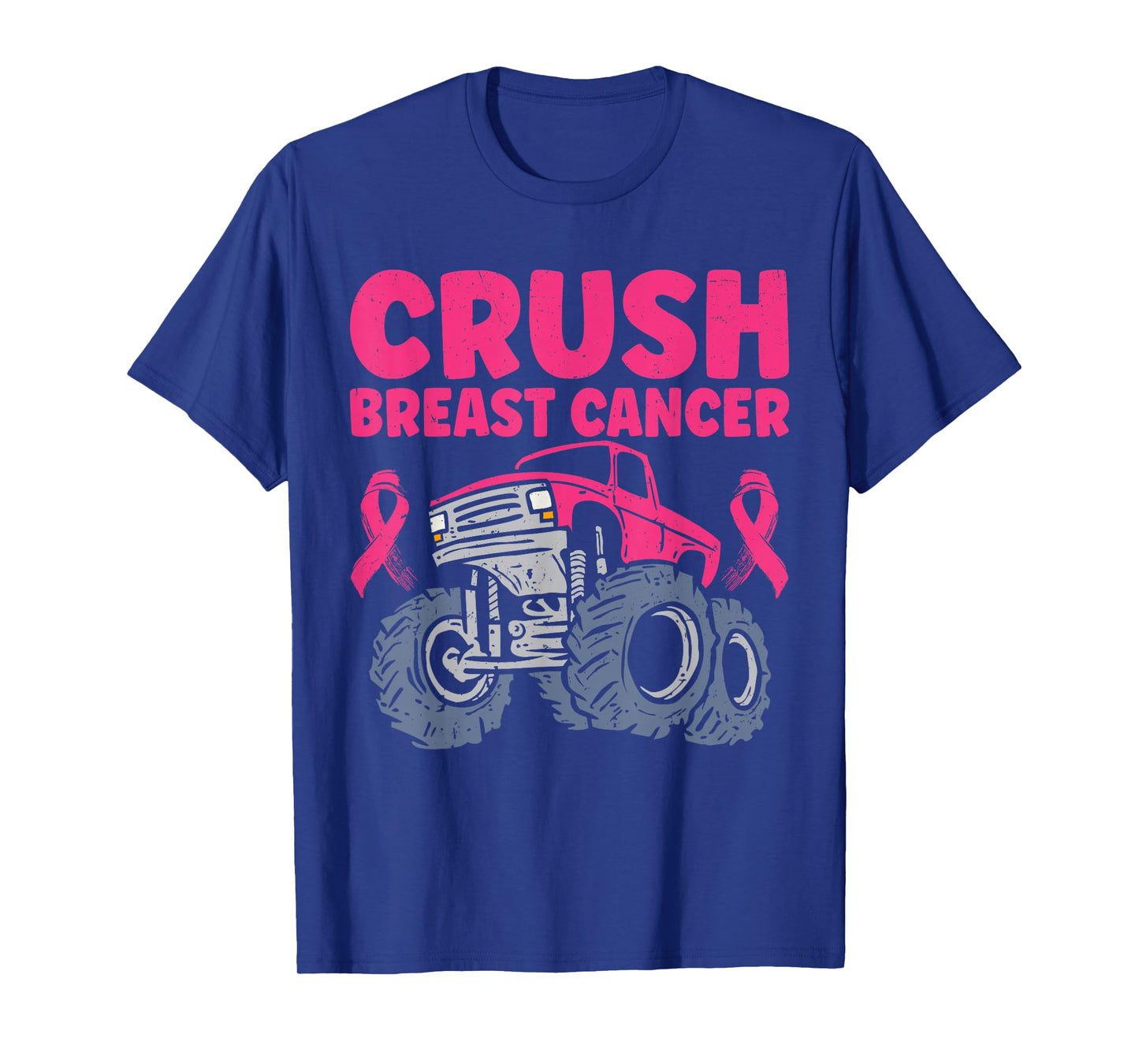 Crush Breast Cancer Awareness Truck pink Women Men Boys T-Shirt