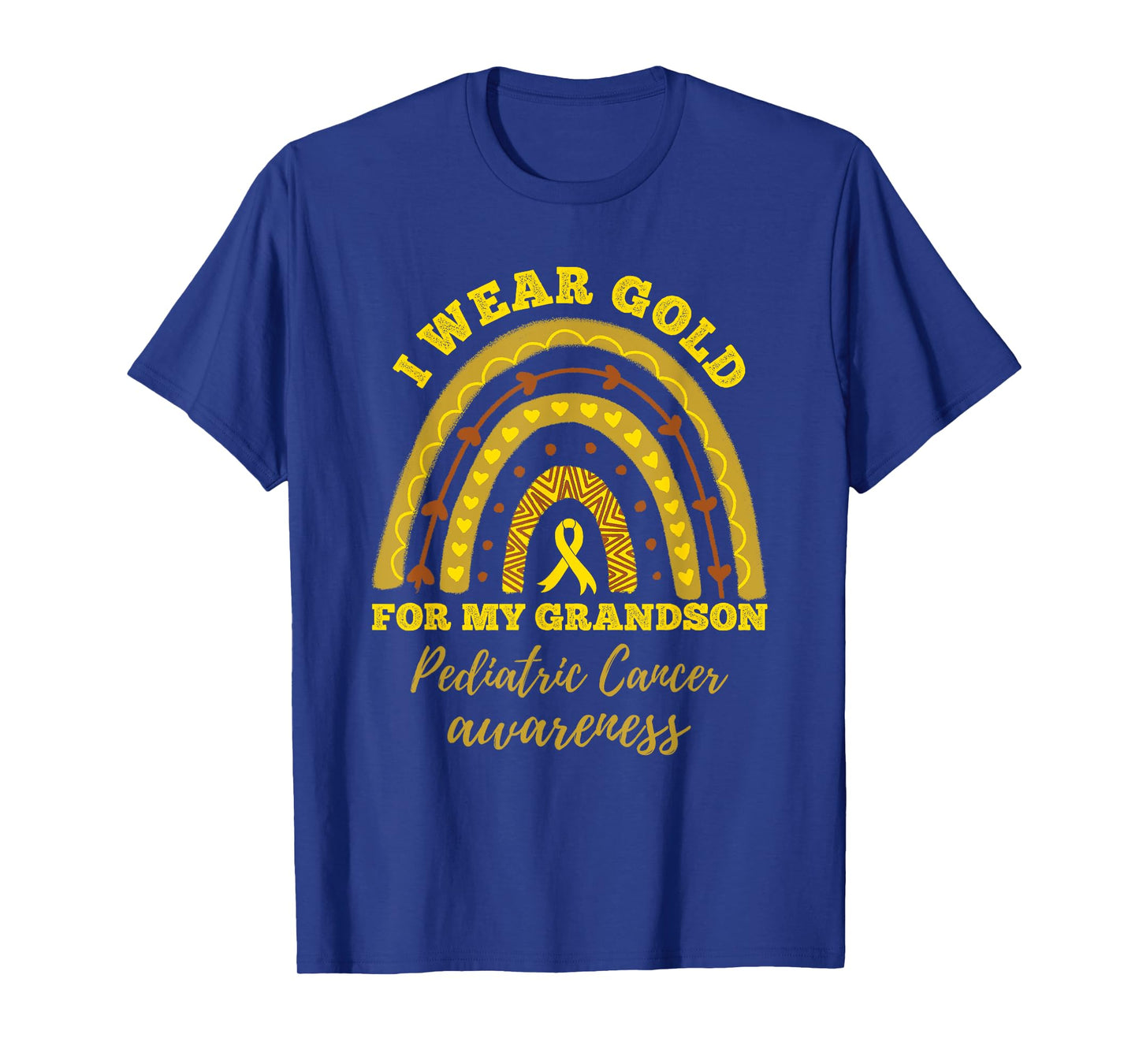I Wear Gold For My Grandson Pediatric Cancer Awareness T-Shirt
