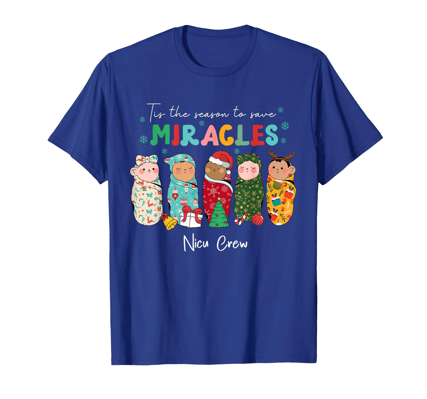 Funny NICU Nurse Animal Nurse Appreciation T-Shirt, Unisex-Adults, Kids, Nurses, Holiday Enthusiasts, Black, Small, Short Sleeve, Christmas NICU Nurse T-Shirt