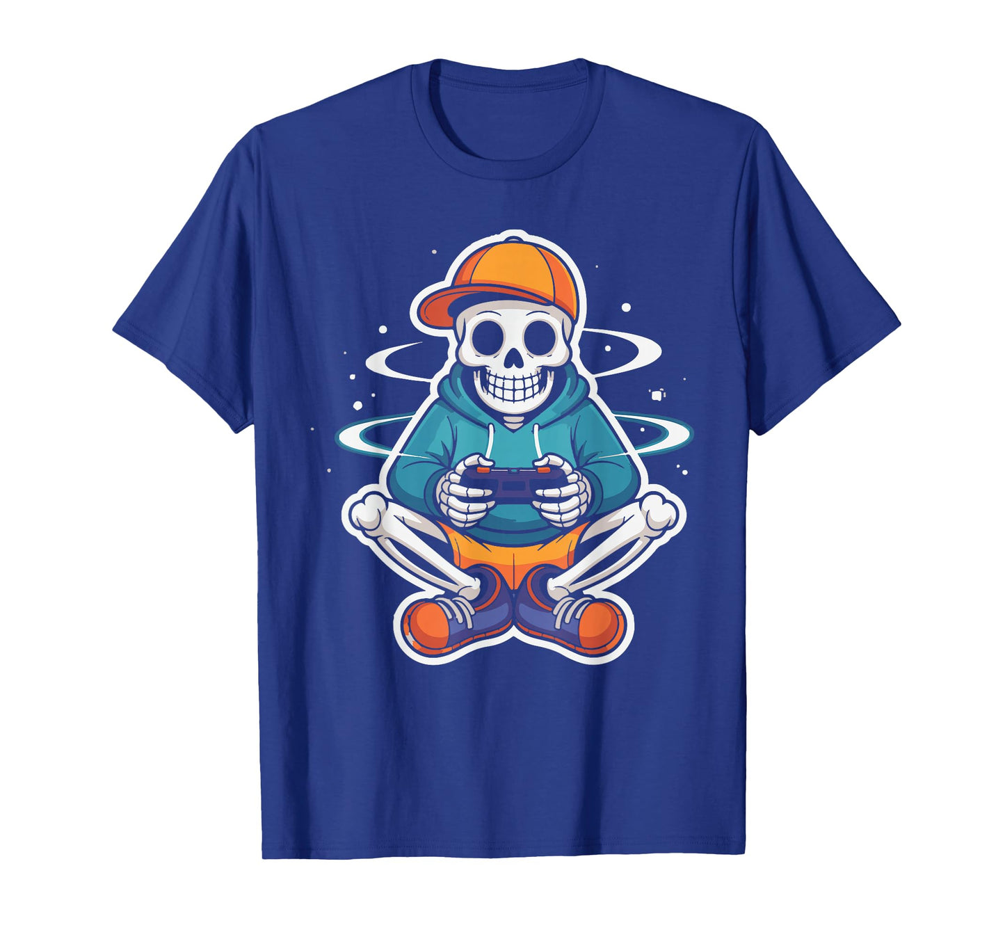 Halloween Gaming Spooky Skeleton Video Game Gamer Boys Men T-Shirt