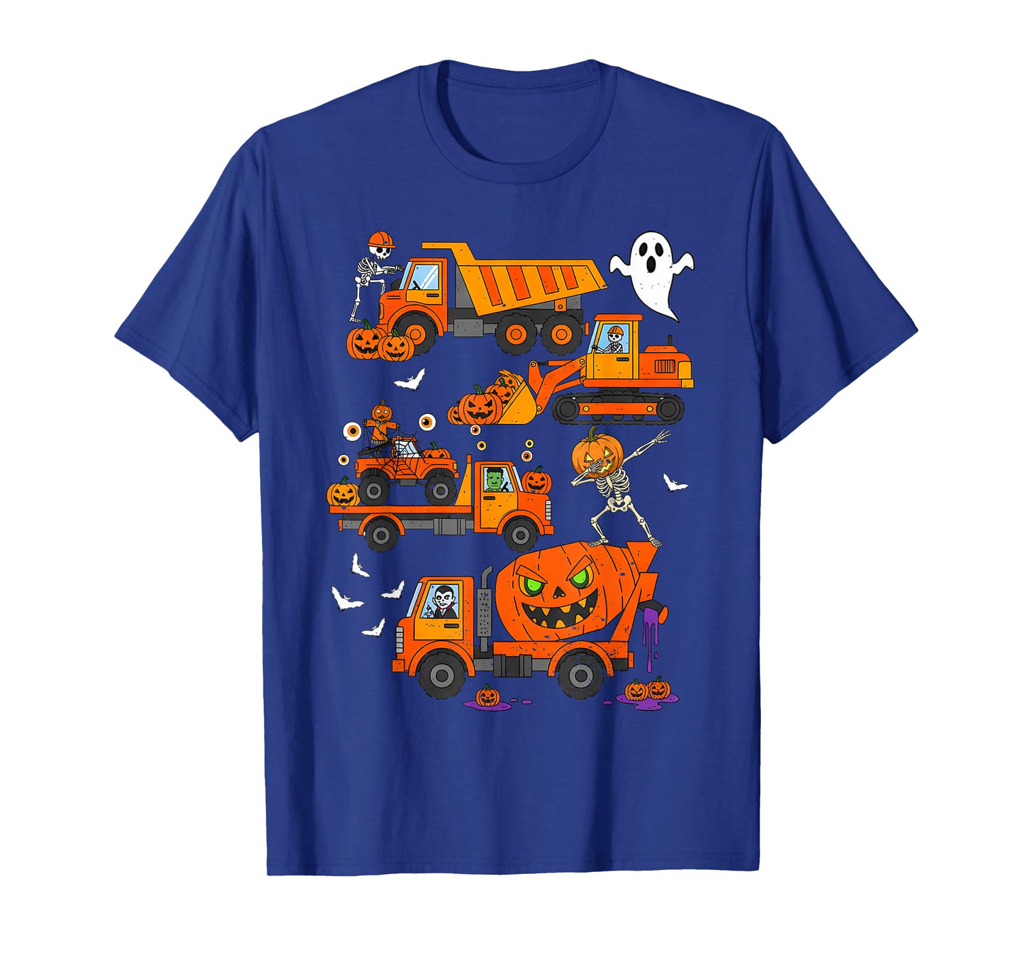 Spooky Construction Trucks Halloween Costume Toddler Boys T-Shirt