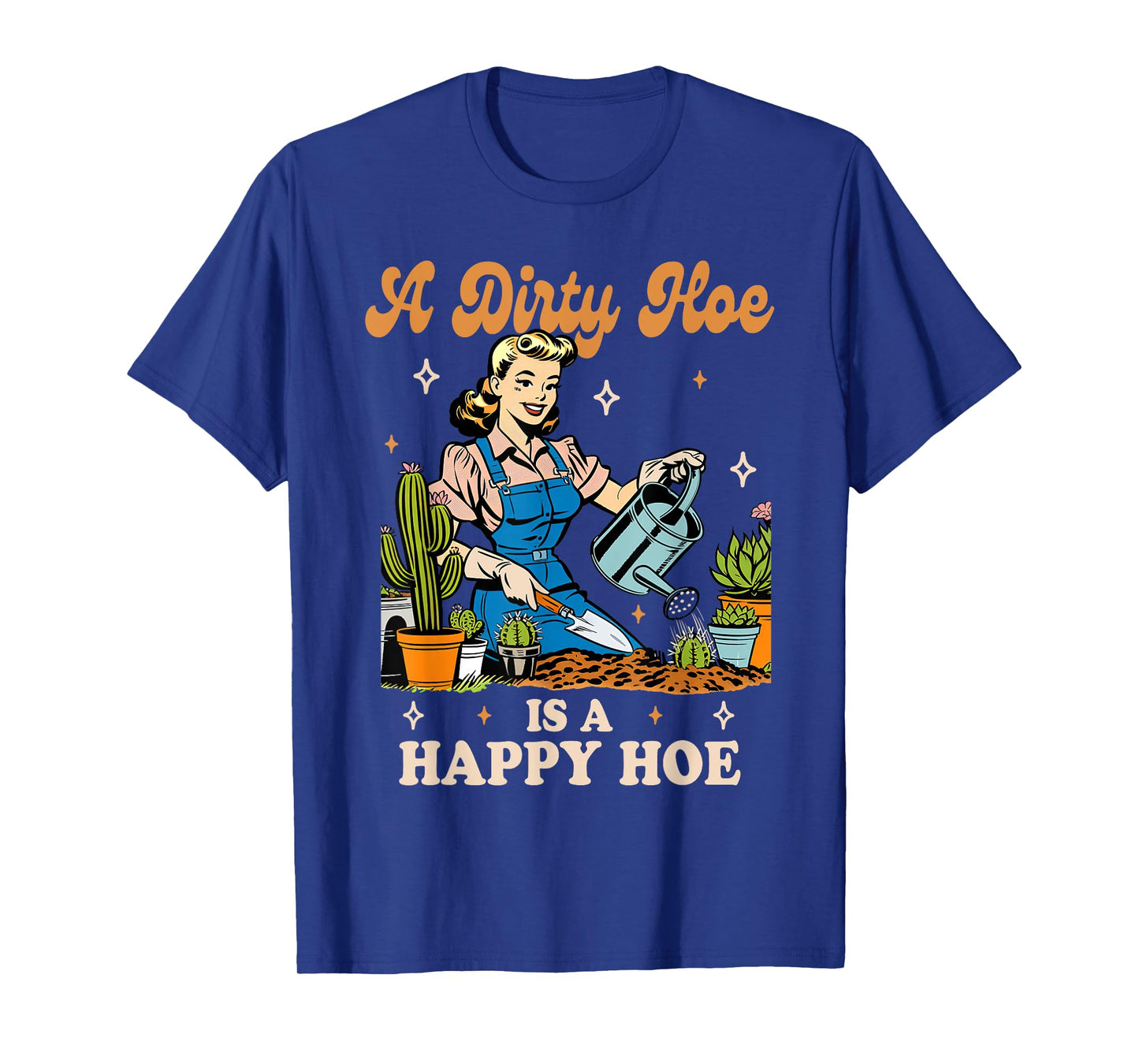 Gardener Plant Lady Gardening A Dirty Hoe Is A Happy Hoe T-Shirt, Small, Black