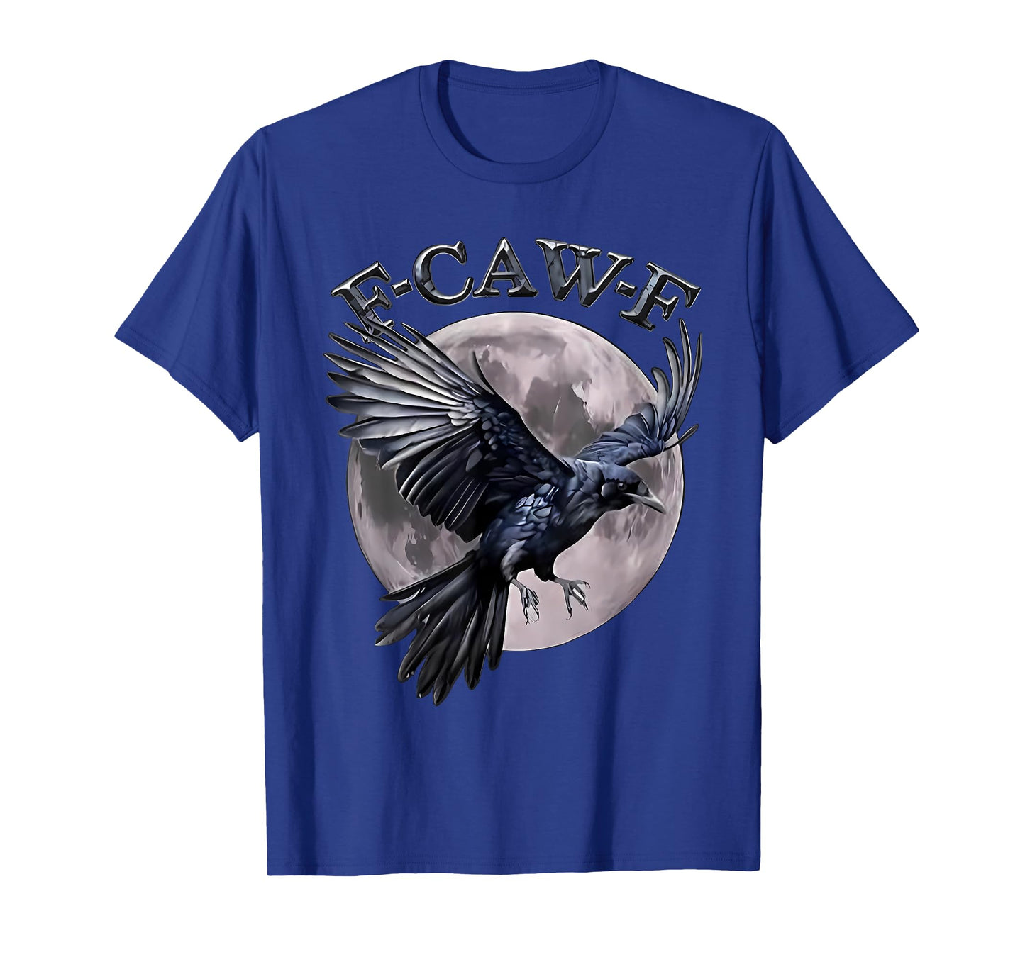 Black Crow, F-Caw-F Funny Black Bird Moon Gothic Adult Humor T-Shirt