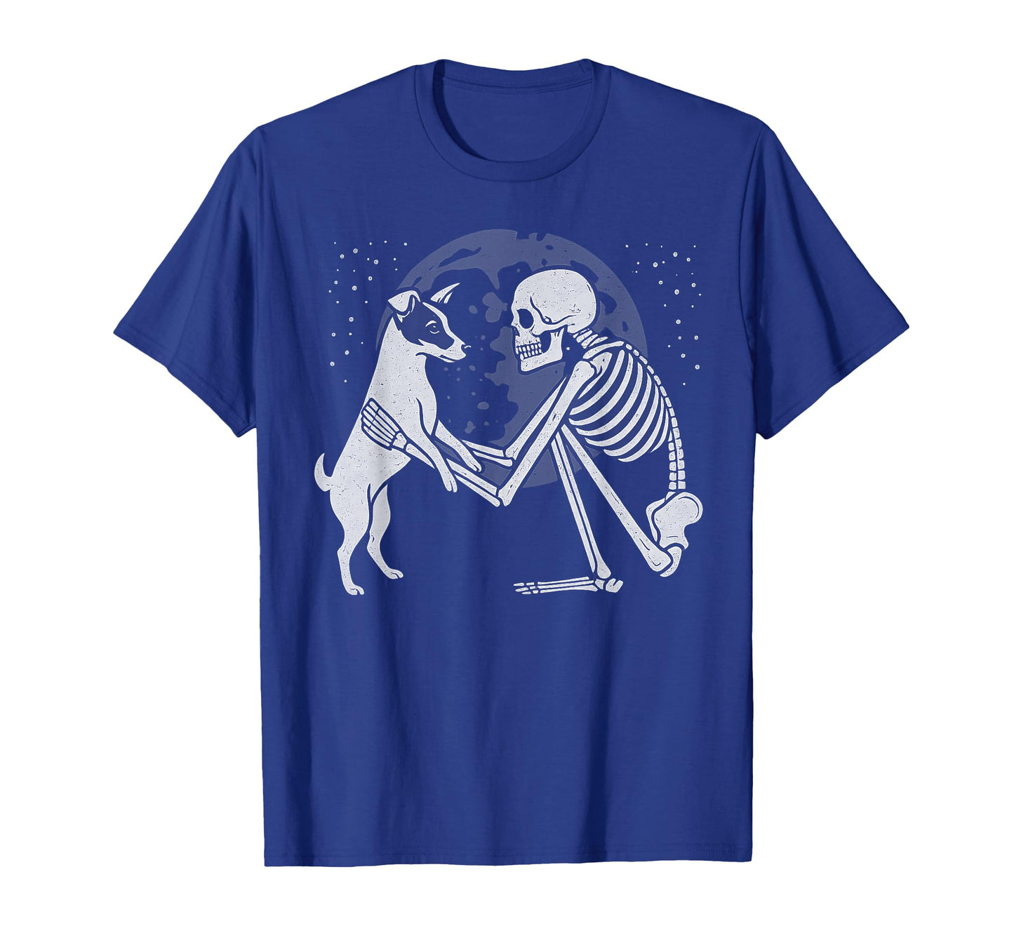 Jack Russell Terrier Skeleton Moon Halloween Dog Lover T-Shirt