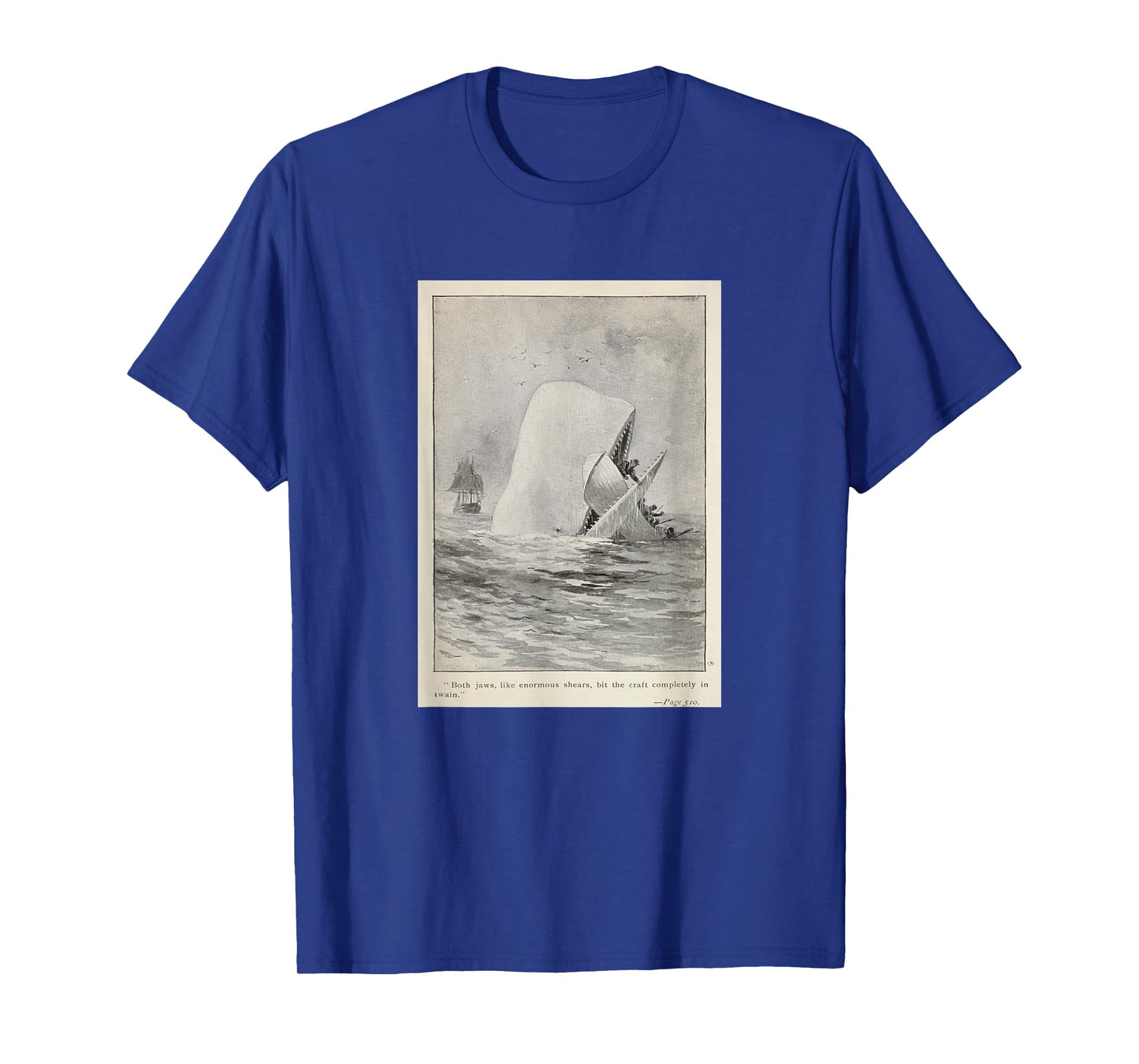 Moby Dick Whale Attacking a Whaling Ship (1892) T-Shirt