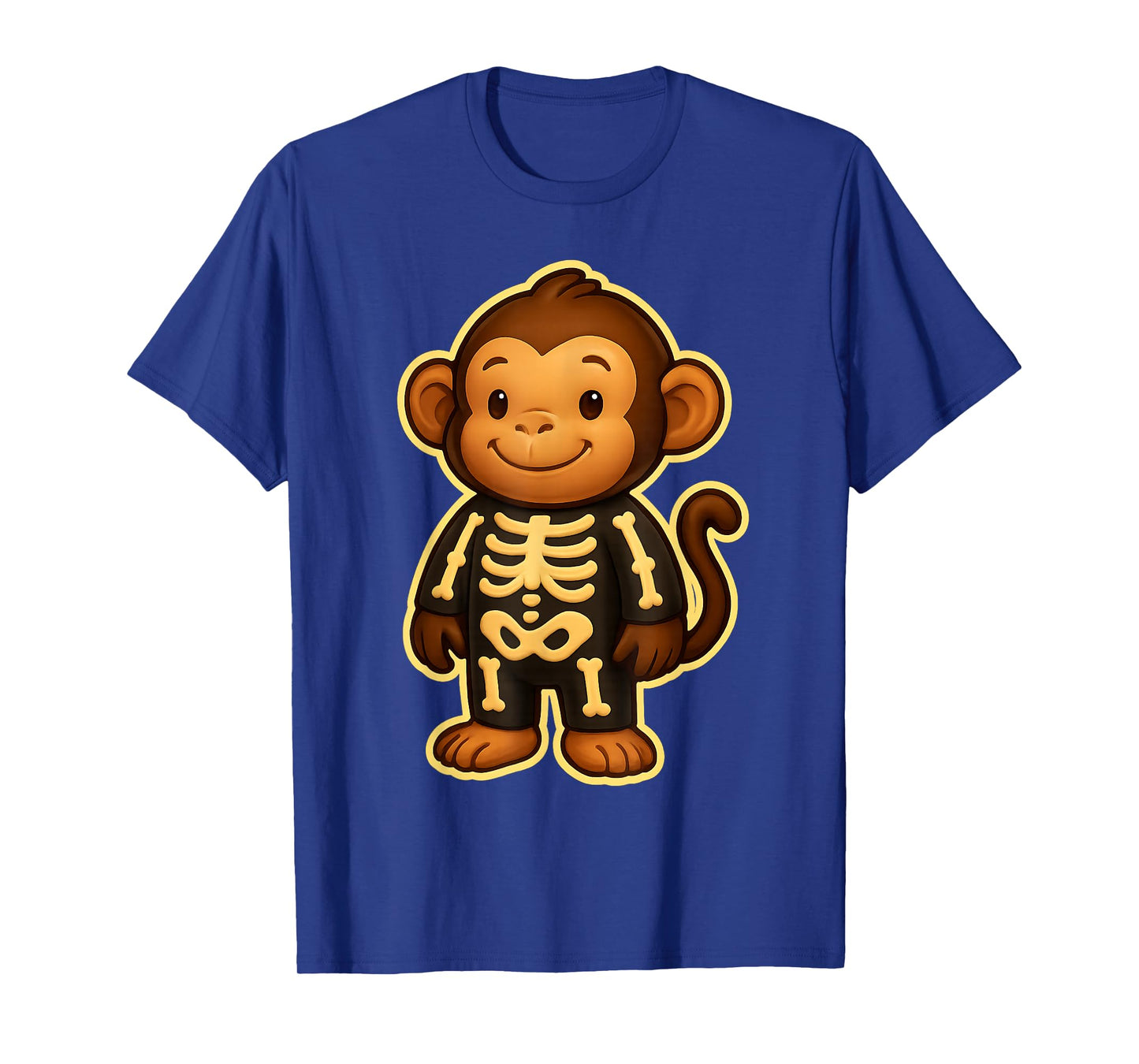 Funny Monkey Skeleton Costume Halloween Party Men Women Kids T-Shirt