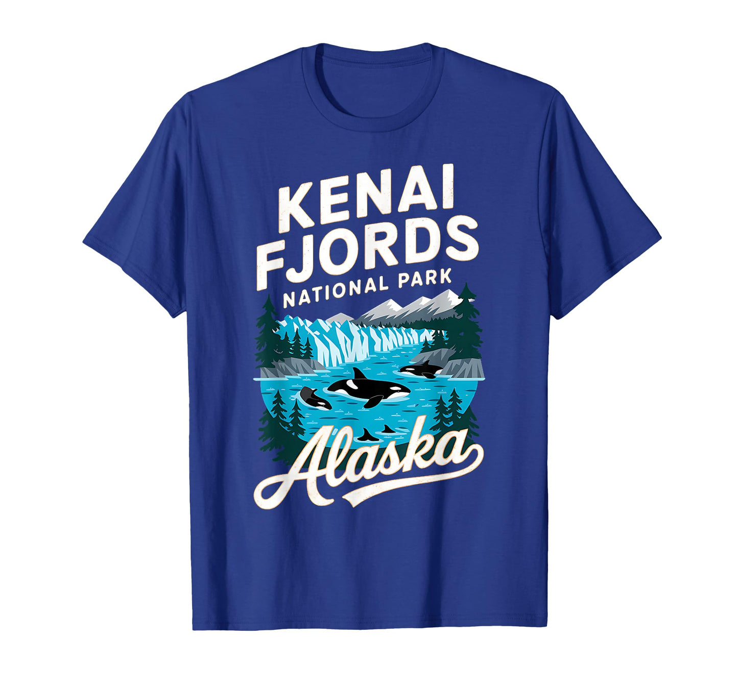 Whale Orca Alaska Kenai Fjords National Park Adventure T-Shirt