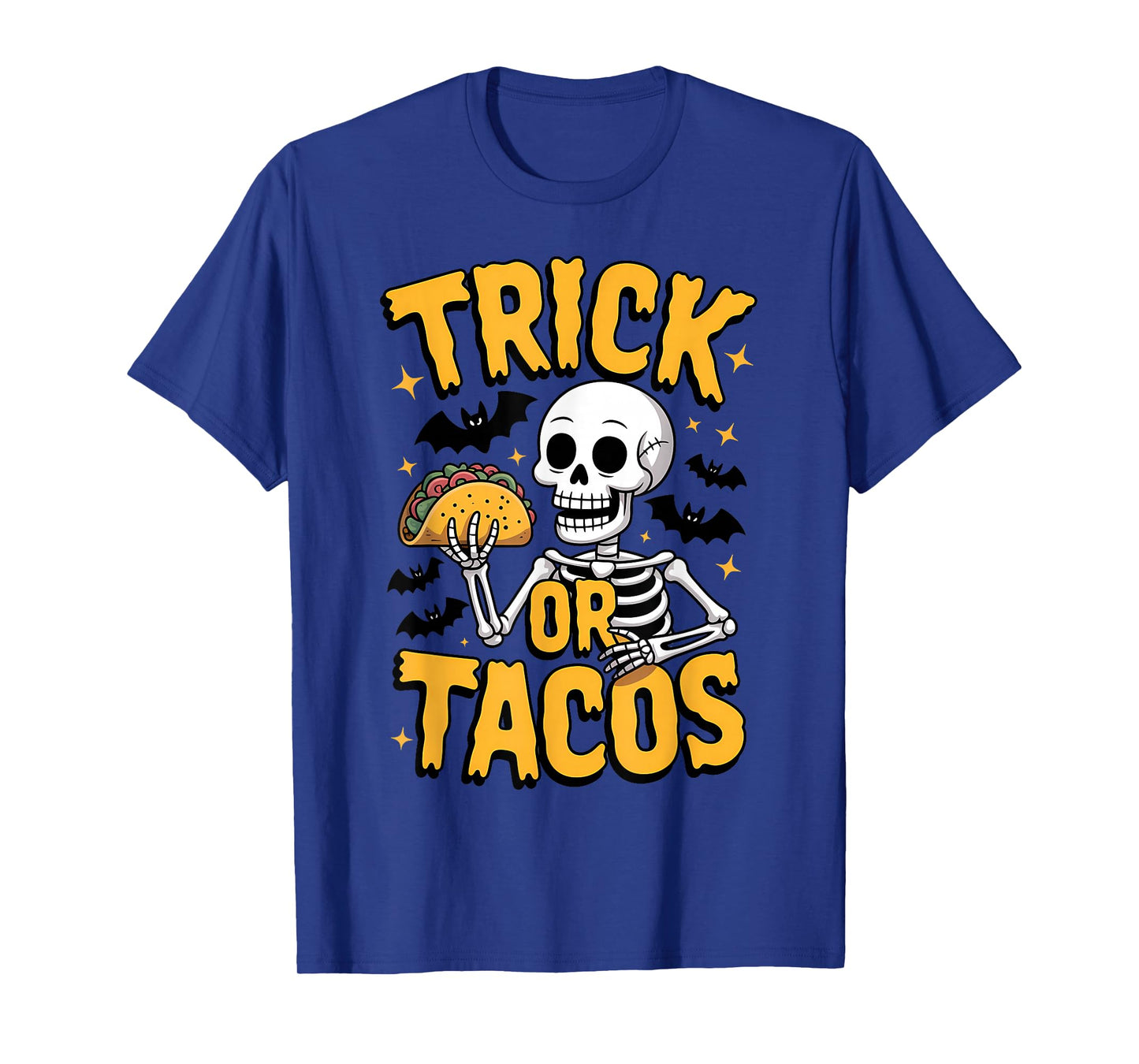 Trick or Tacos Funny Skeleton Foodie Halloween T-Shirt