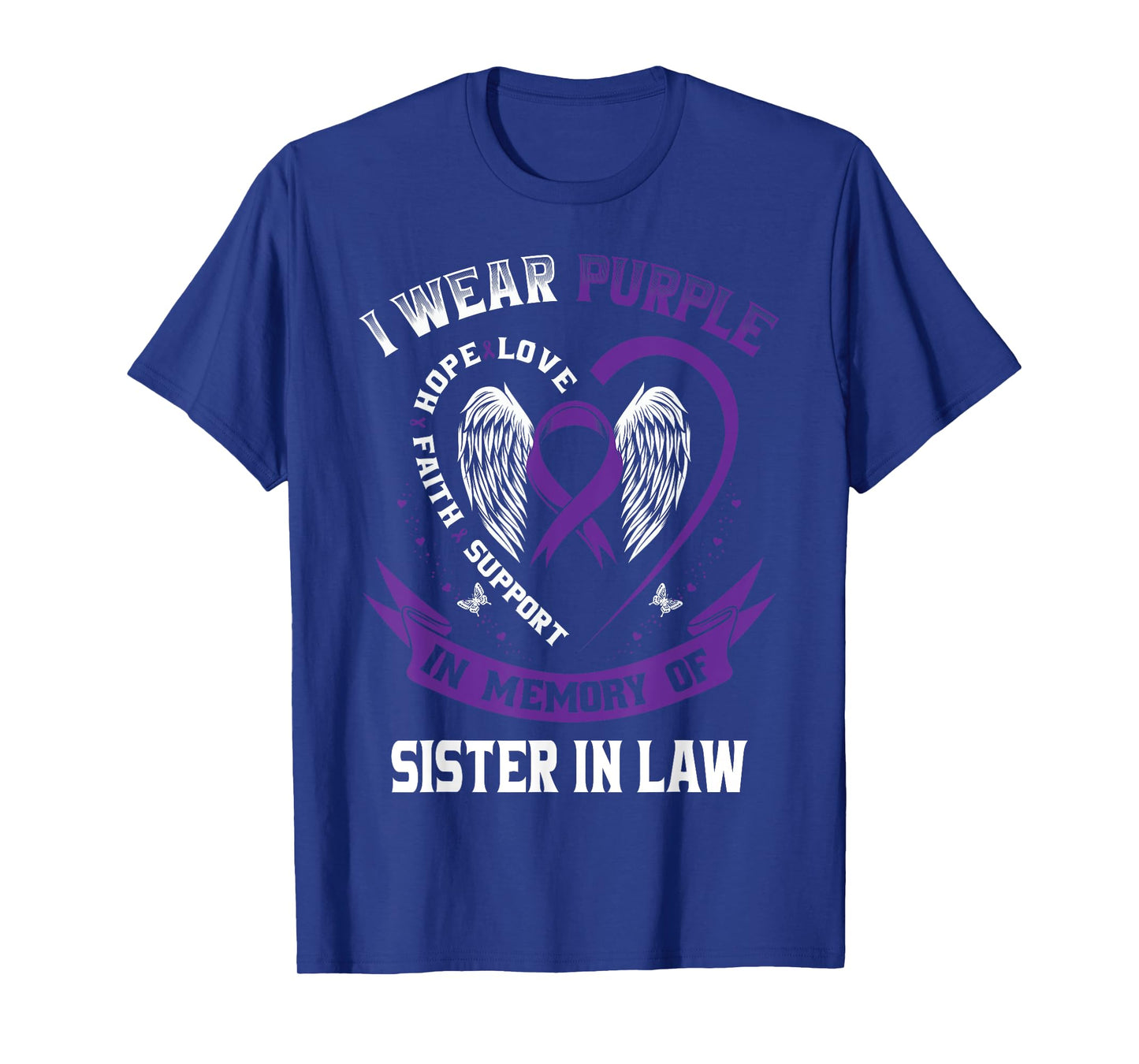 Wear Purple In Memory Of My Sister In Law Pancreatic Cancer T-Shirt