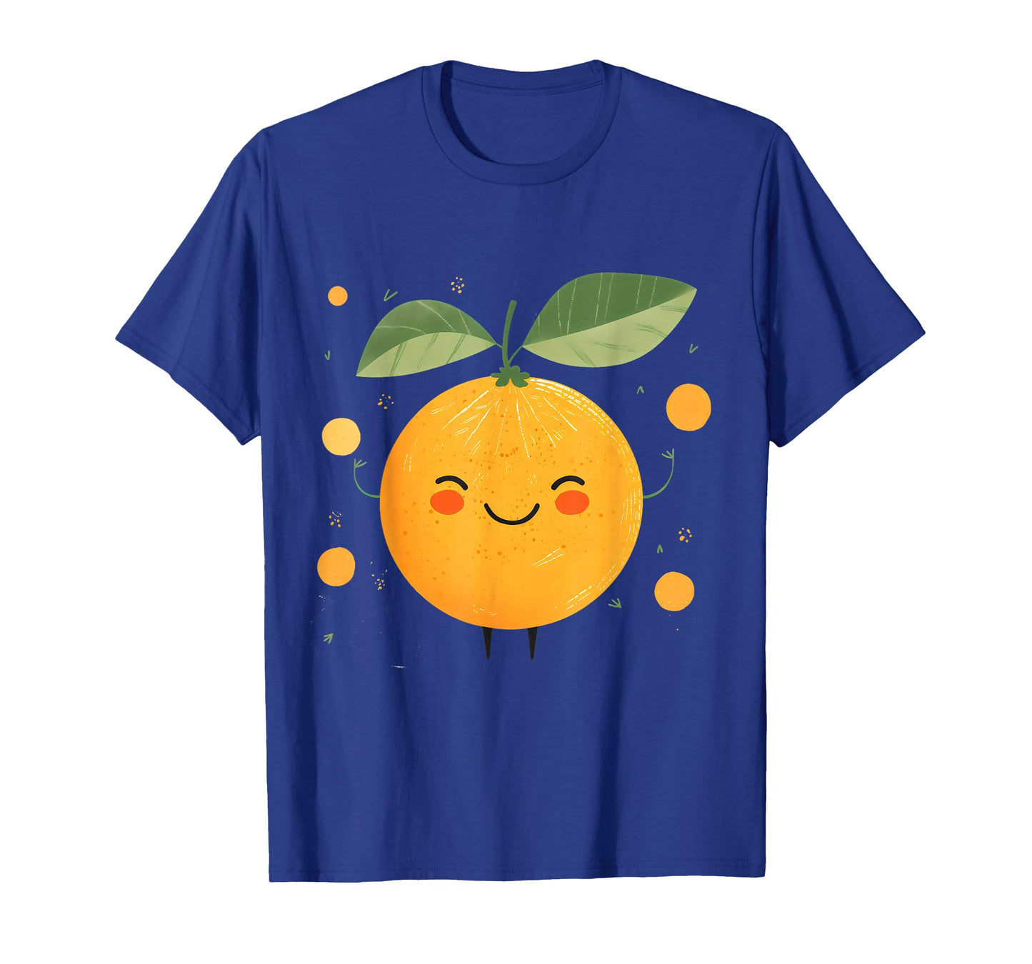 Cute Orange Fruits Happy Lover Tangerine Citrus Face Summers T-Shirt