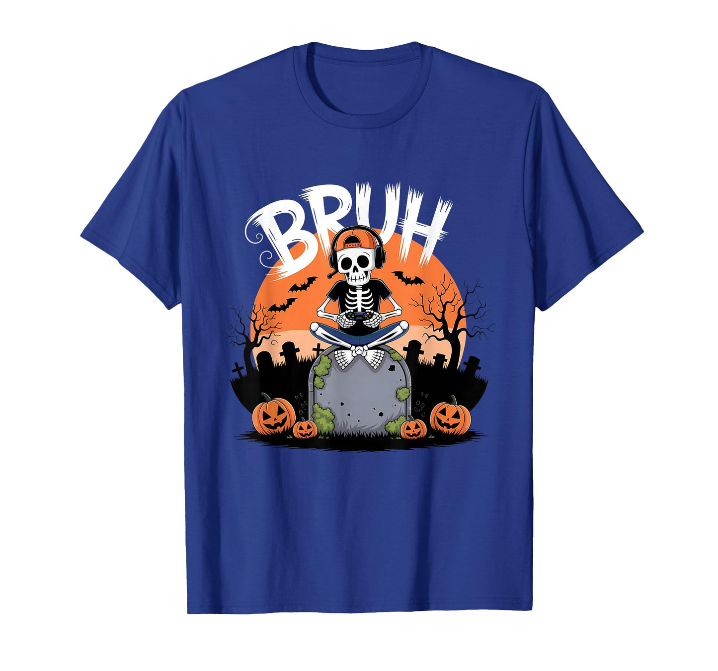 Halloween Skeleton Video Gaming Gamer Men Boys Teens Youths T-Shirt