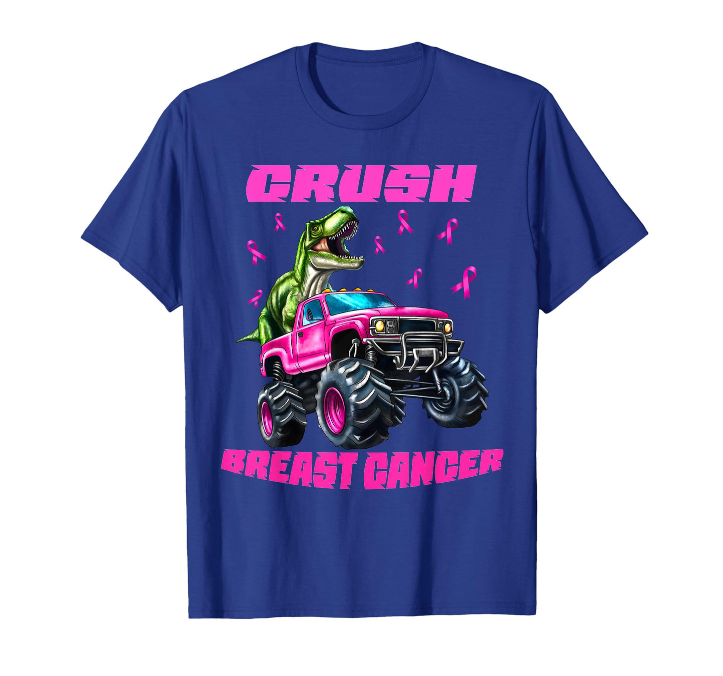 Crush Breast Cancer Monster Truck Wear Pink T-Shirt