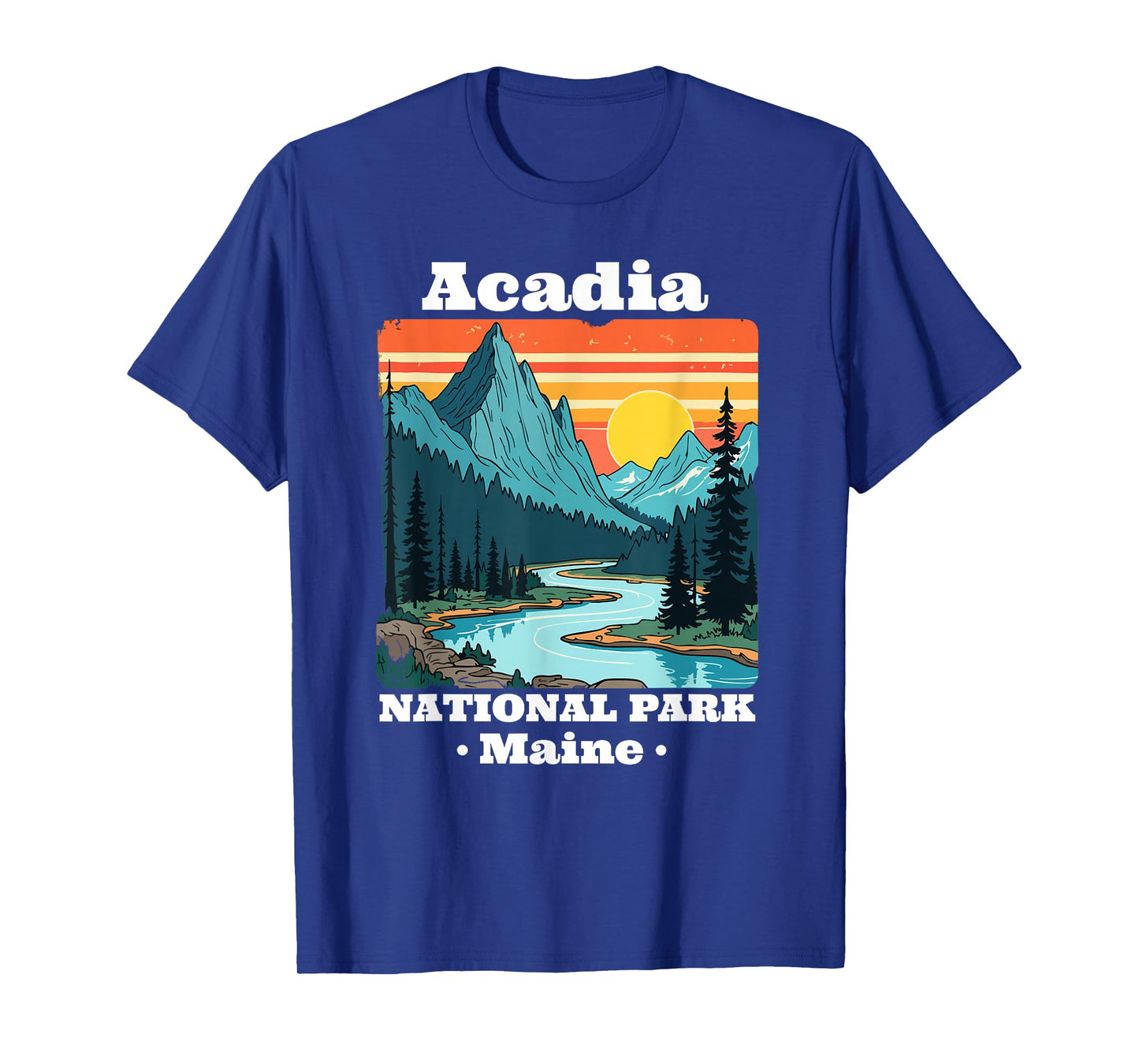 Acadia National Park Souvenir Maine Retro for Men Women Kid T-Shirt