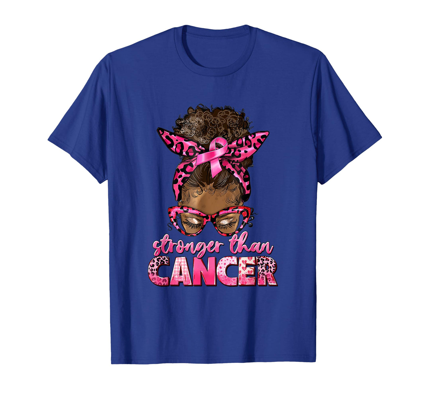 Stronger Than Breast Cancer Awareness African Black Women T-Shirt