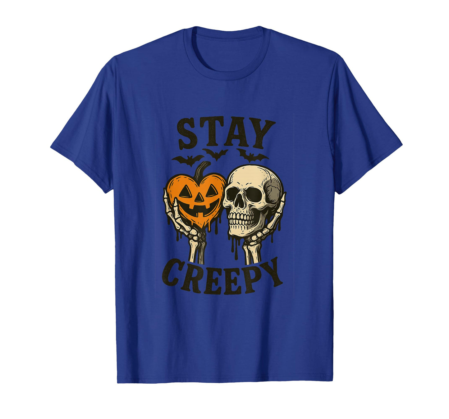Stay Creepy Skeleton Pumpkin Halloween Apparel for Parties T-Shirt