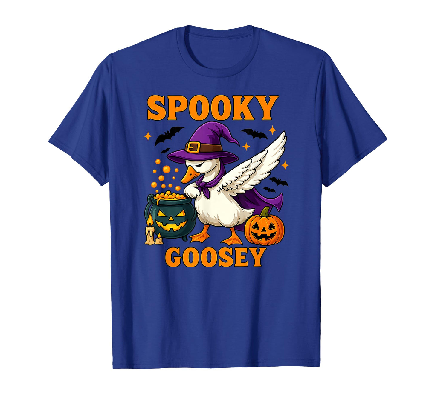 Halloween Spooky Goosey Funny Silly Dabbing Goose Pumpkin T-Shirt