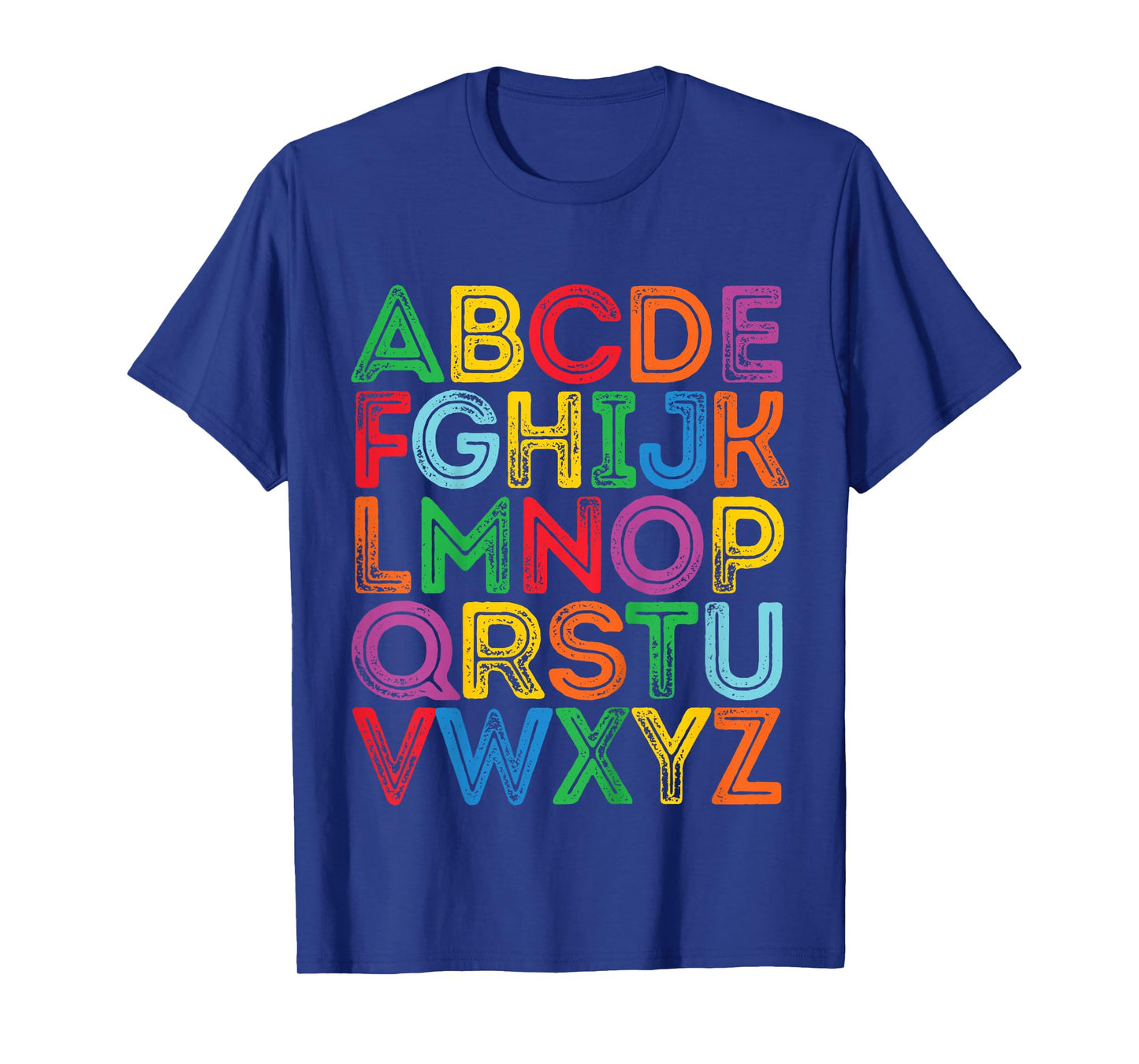 ABCs Shirt Alphabet Colorful Letters Reading Kids Boys Girls T-Shirt