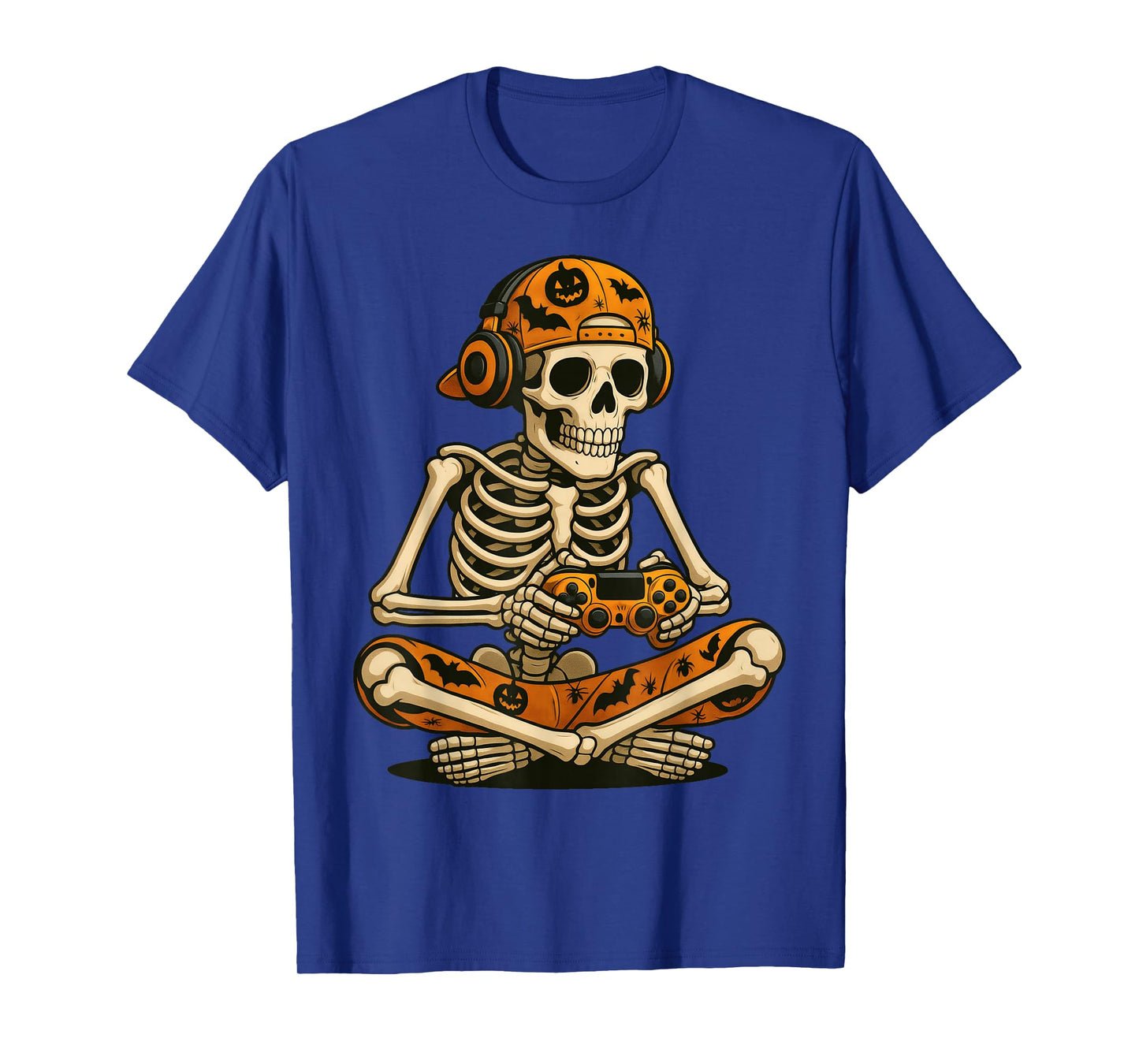 Halloween Skeleton Gamer Video Gaming Boys Men Kids T-Shirt