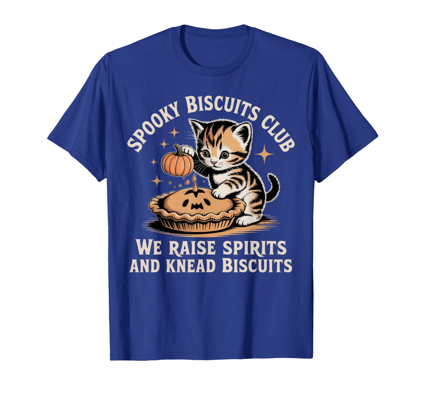 Spooky Biscuits Club Halloween Skeleton Baking Cat T-Shirt