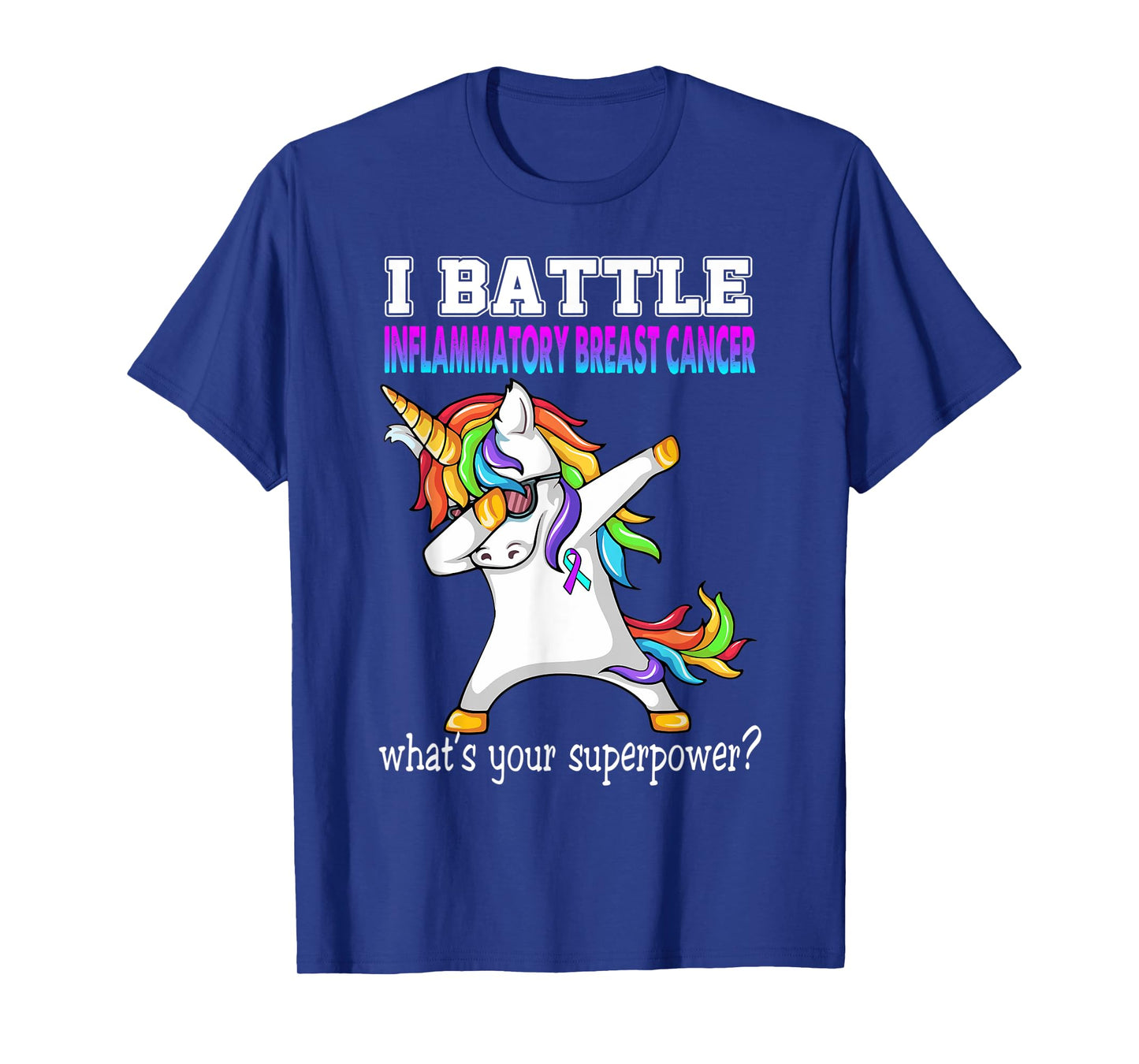 Unicorn I Battle Inflammatory Breast Cancer Awareness T-Shirt