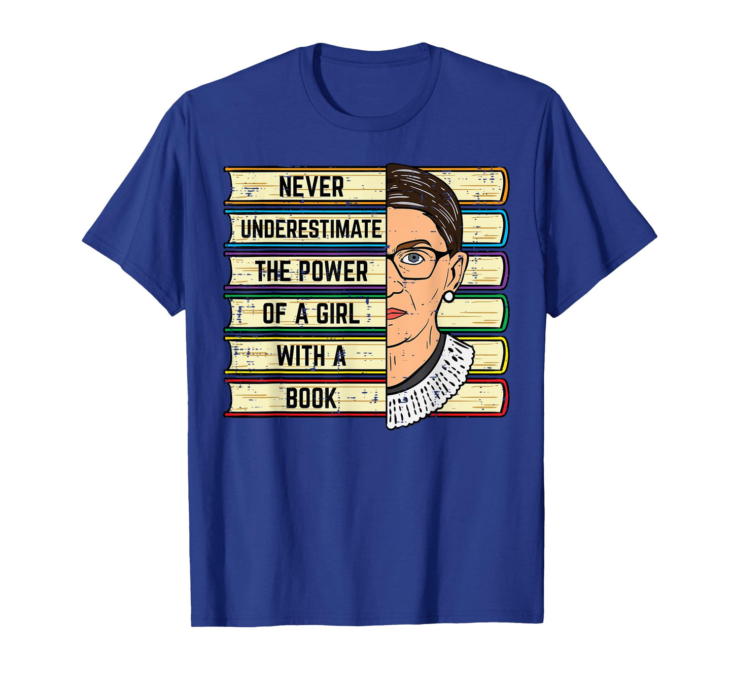Never Underestimate Girl Read Book Reading Librarian Women T-Shirt