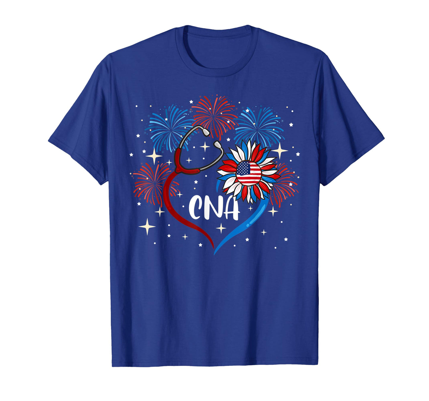All American CNA Life American Flag Sunflower 4th Of July T-Shirt for Women Kids Men