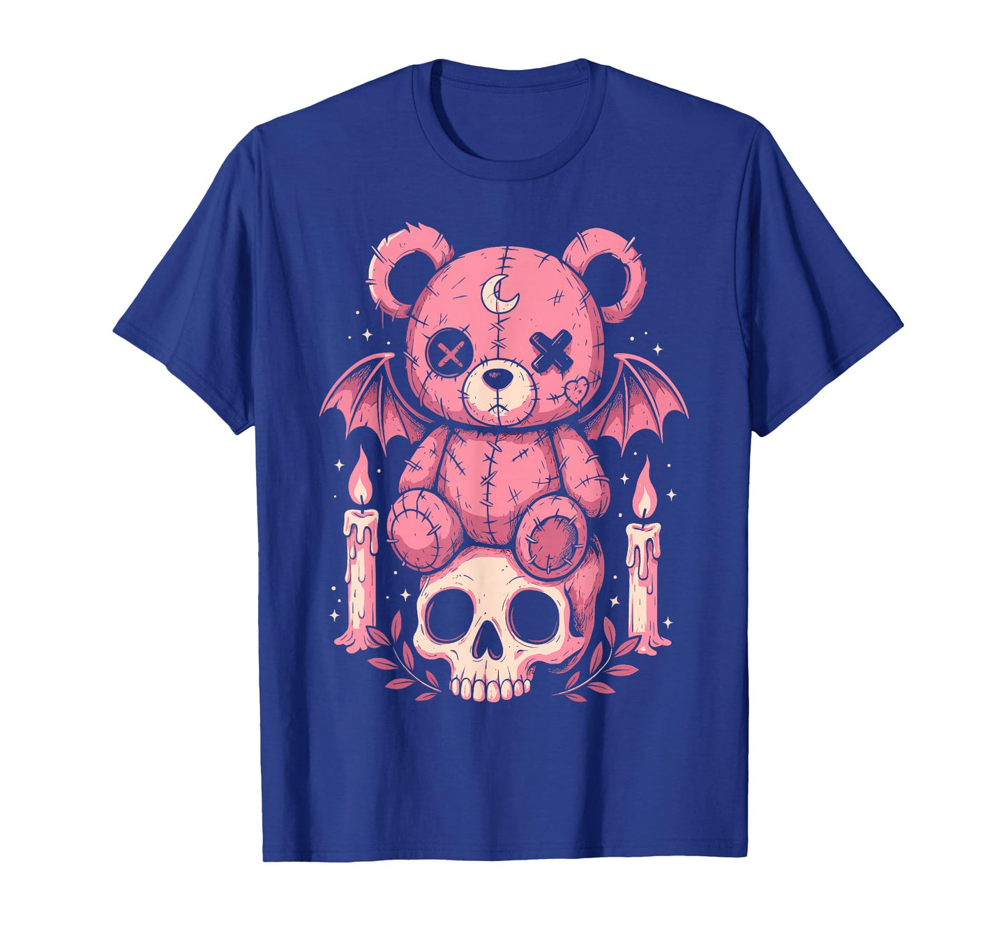 Creepy Cute Teddy Bear Pastel Goth Skeleton Horror Lover T-Shirt