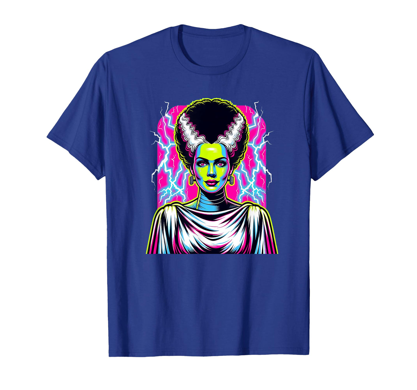 Bride of Frankenstein Bride Vibrant Classic Halloween Horror T-Shirt