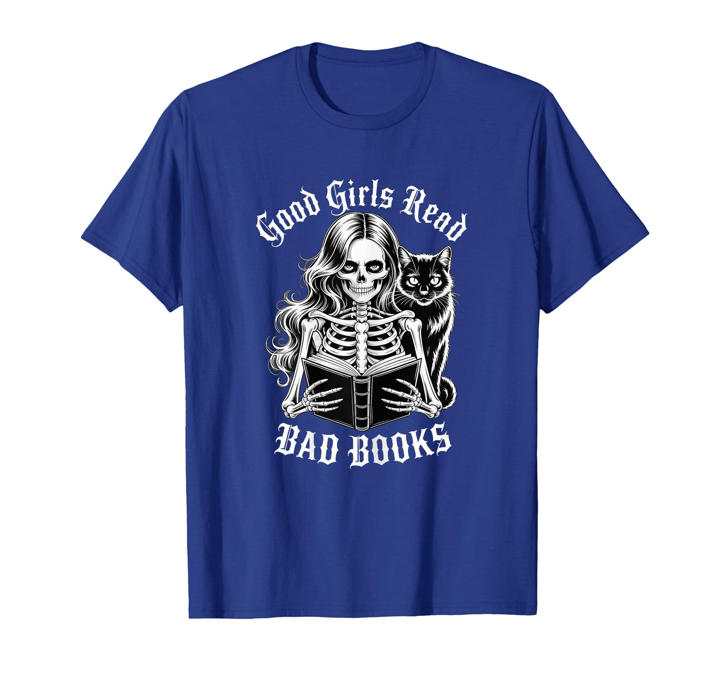 Good Girls Read Bad Books Shirt Funny Smut Reader Black Cat T-Shirt